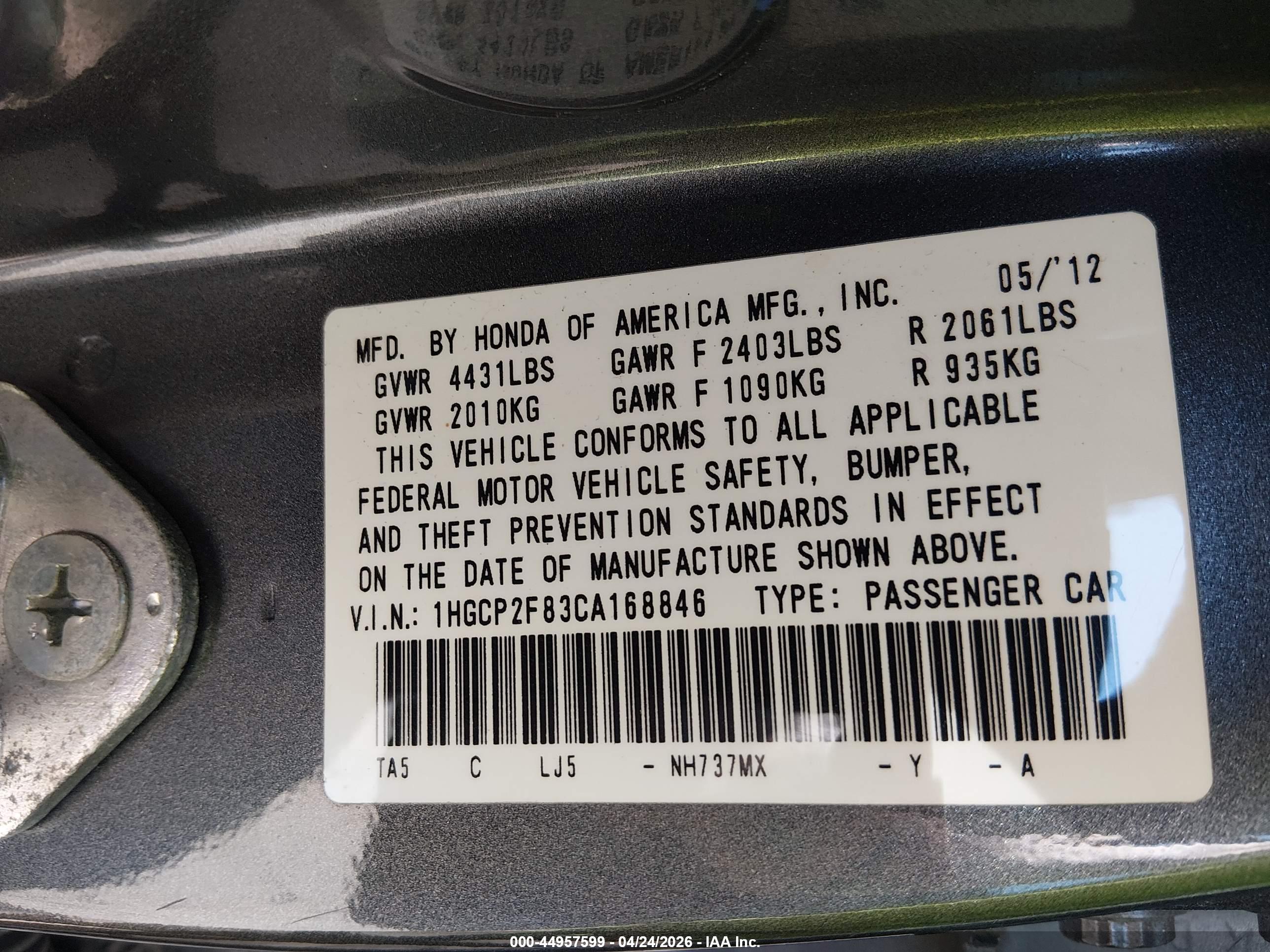 HONDA ACCORD image 9