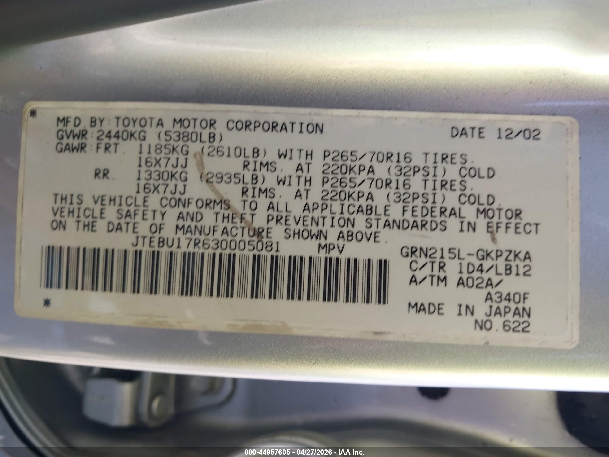 TOYOTA 4RUNNER image 9