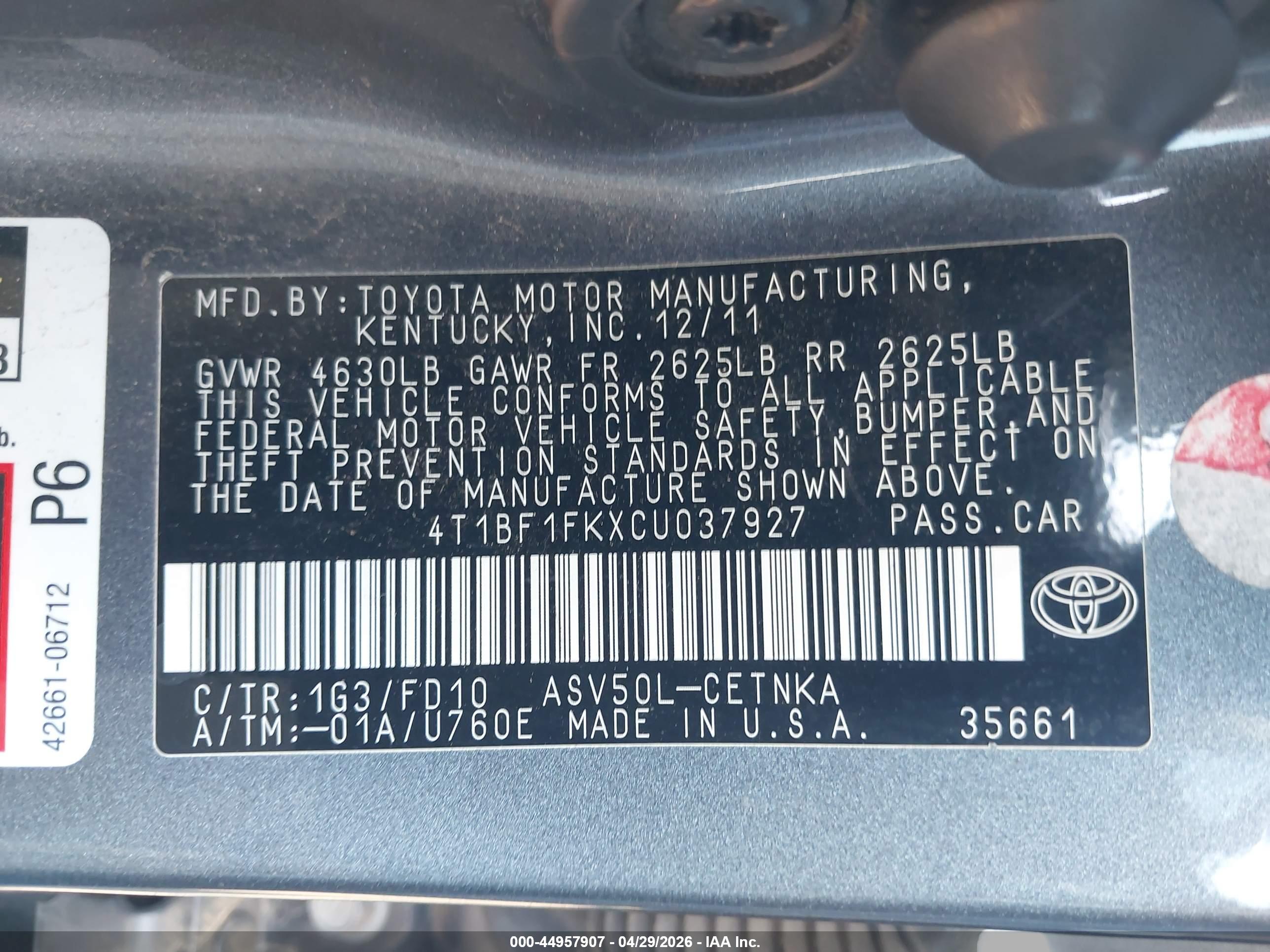 TOYOTA CAMRY image 9