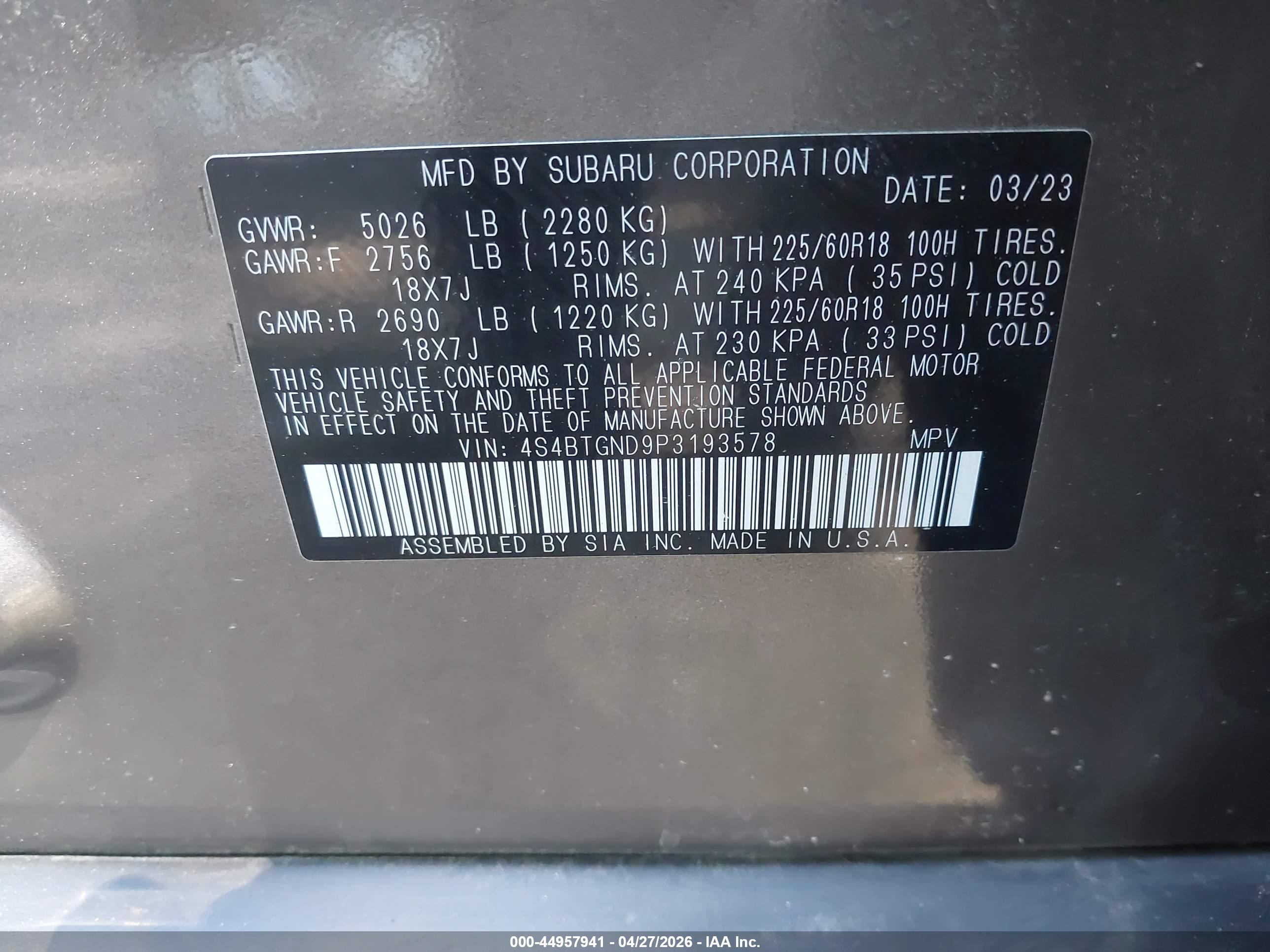 SUBARU OUTBACK image 9