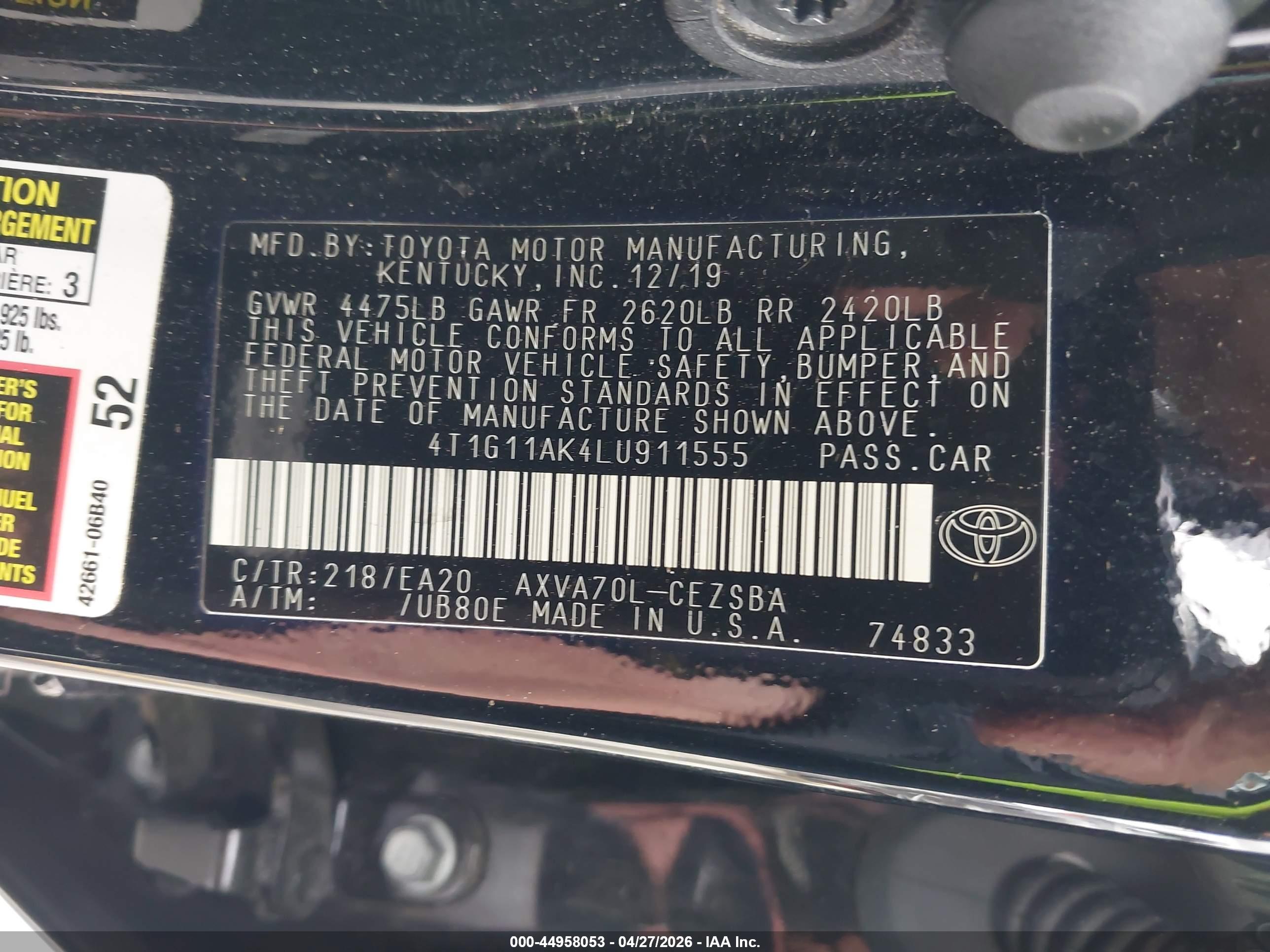 TOYOTA CAMRY image 9