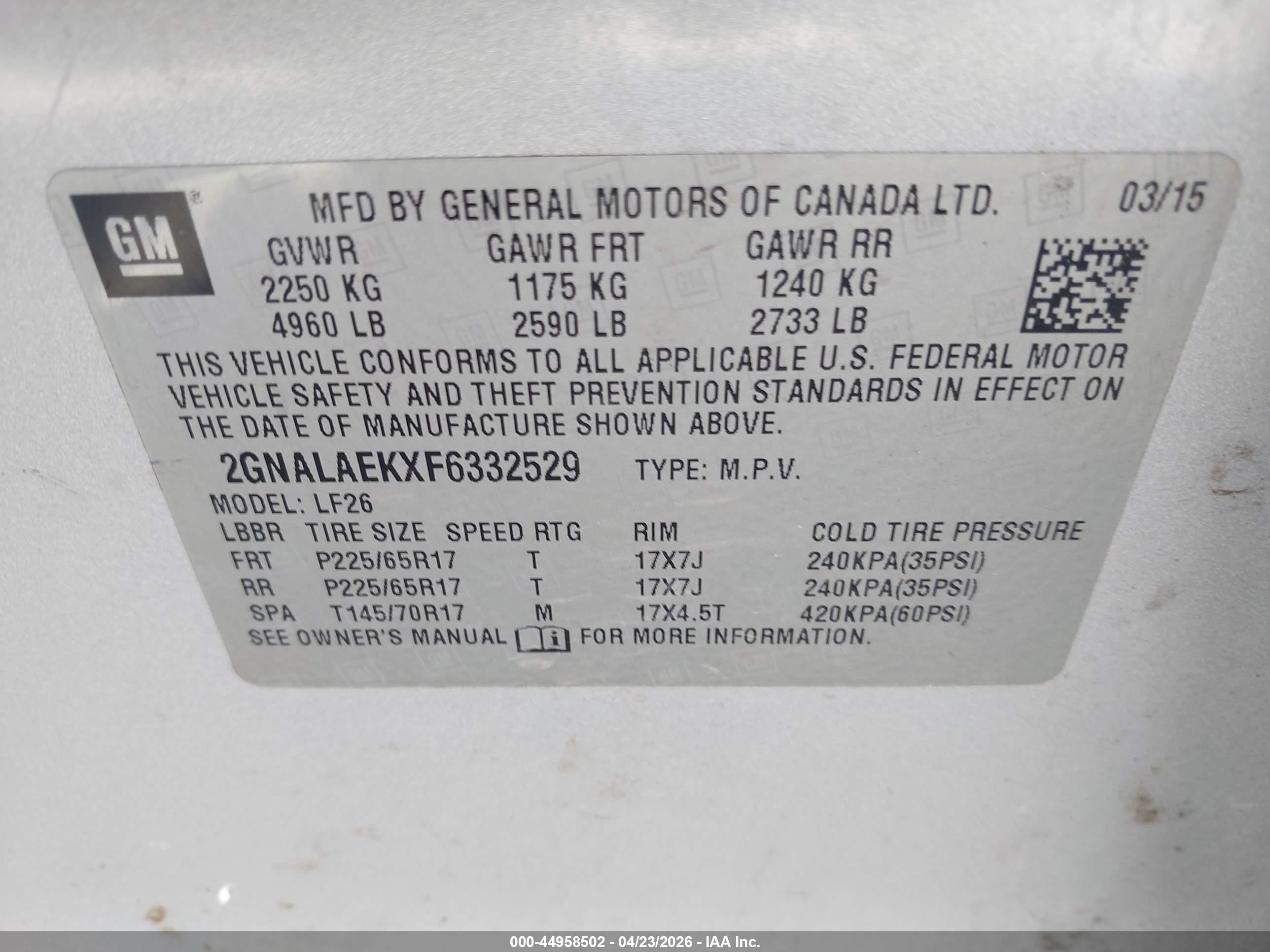 CHEVROLET EQUINOX image 9