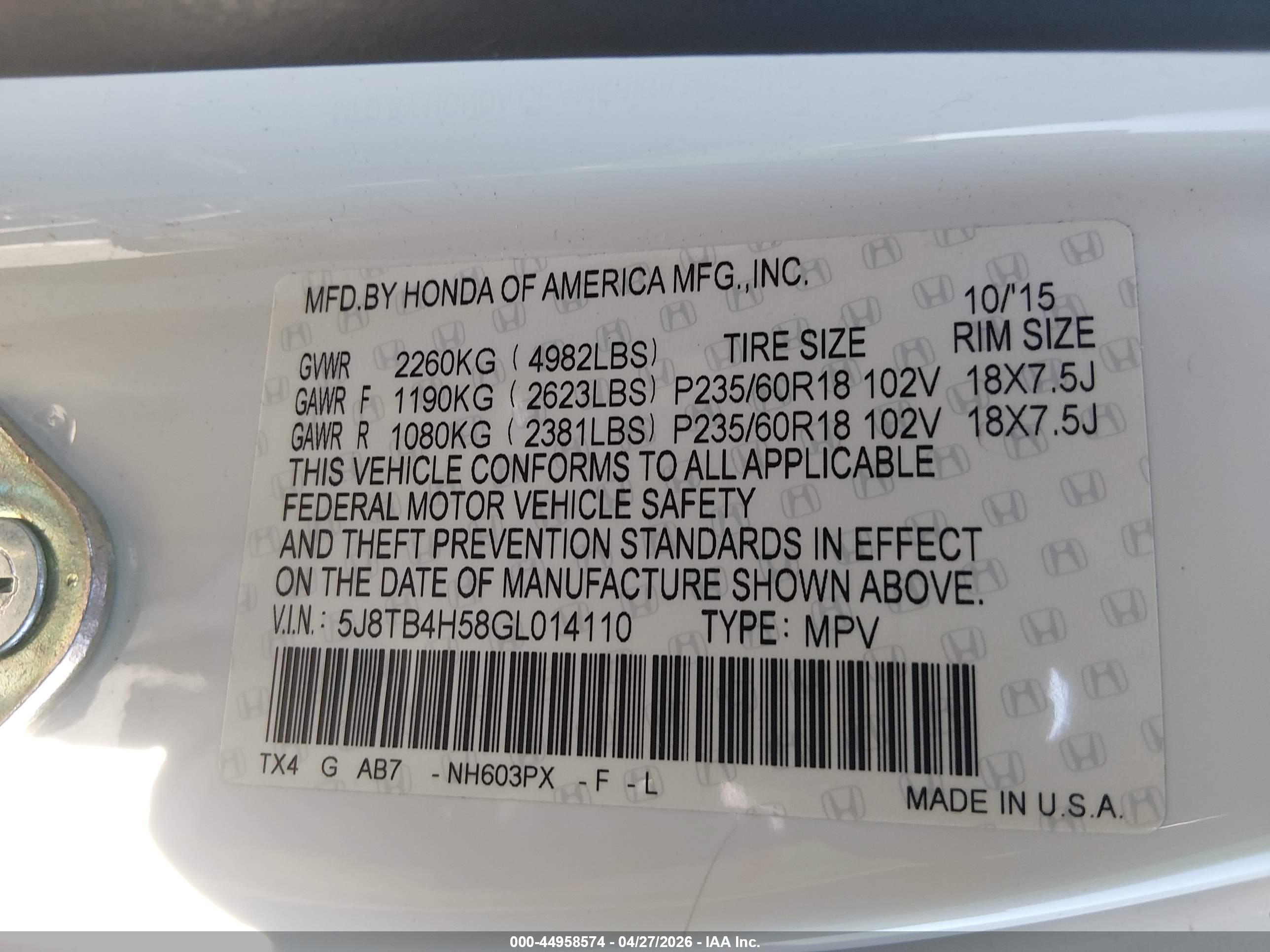 ACURA RDX image 9