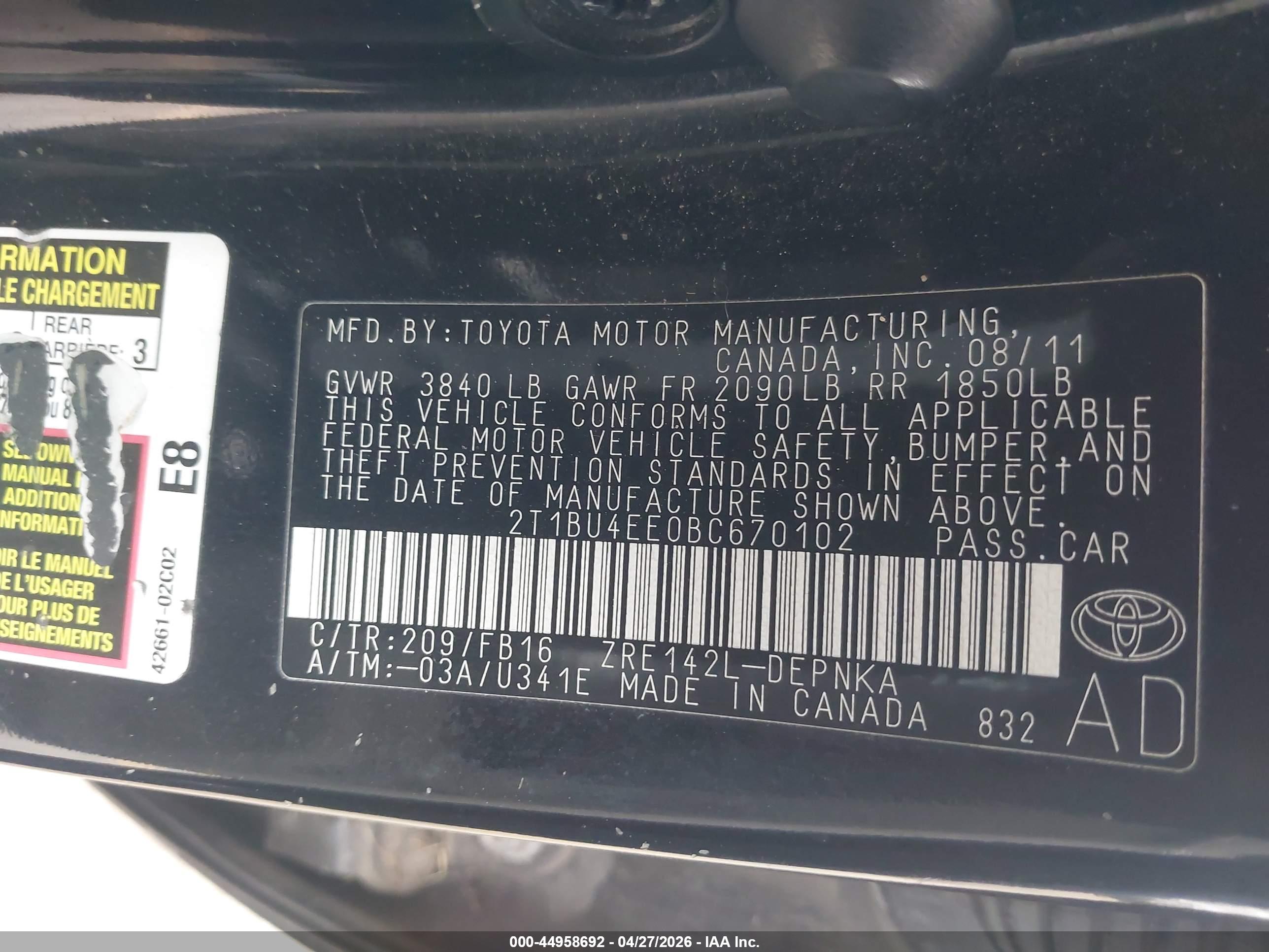 TOYOTA COROLLA image 9