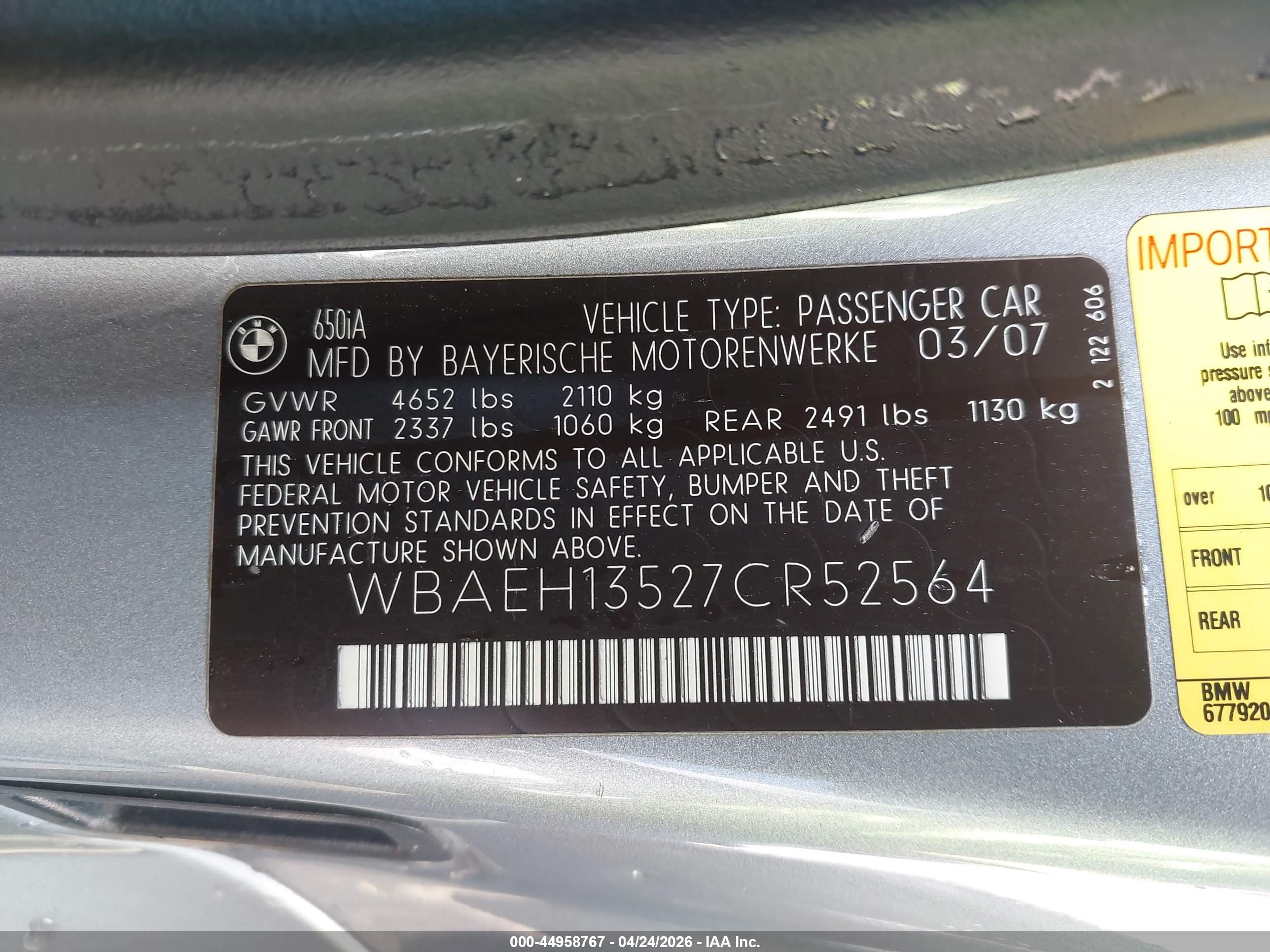 BMW 650I image 9