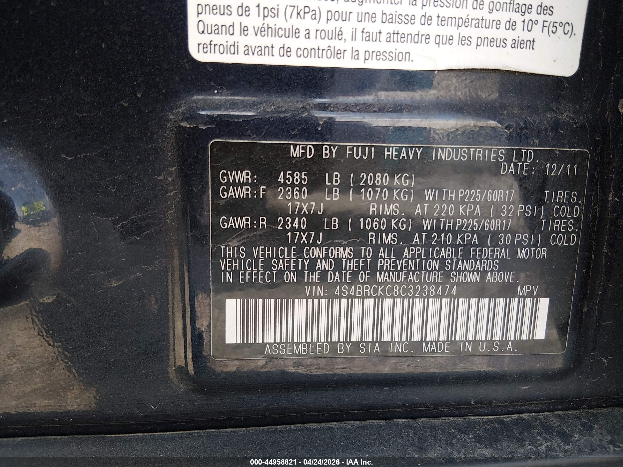 SUBARU OUTBACK image 9