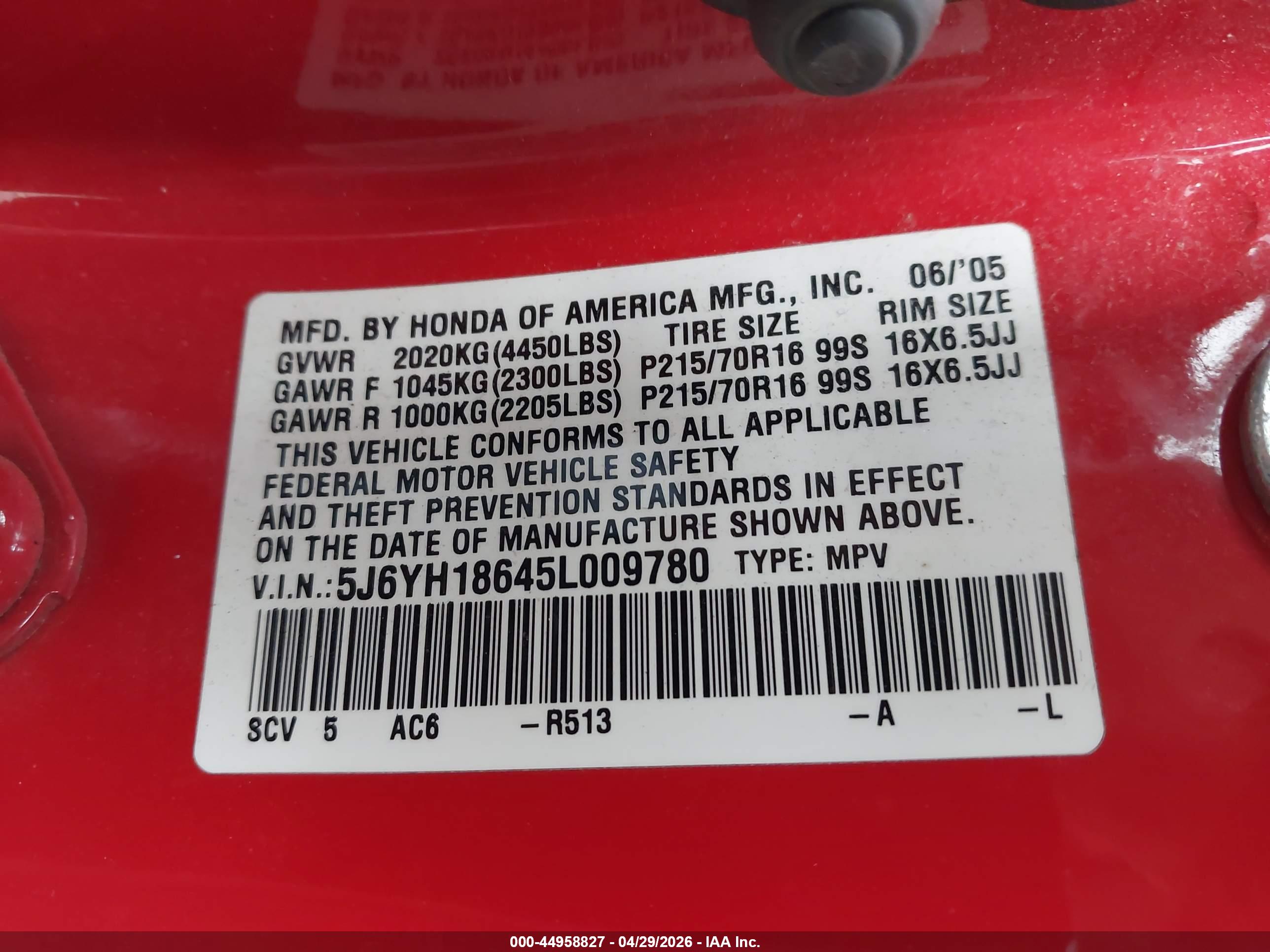 HONDA ELEMENT image 9