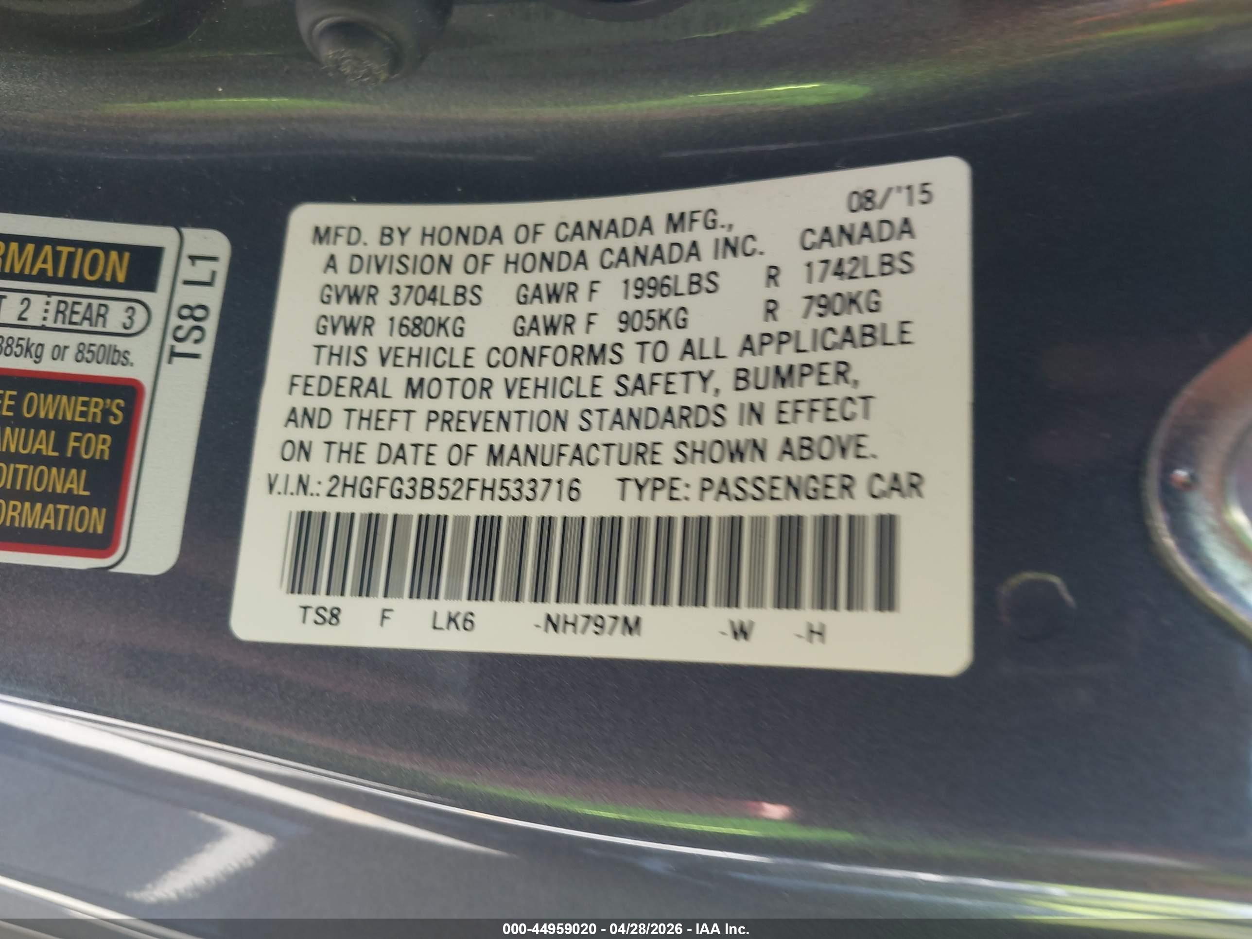 HONDA CIVIC image 9