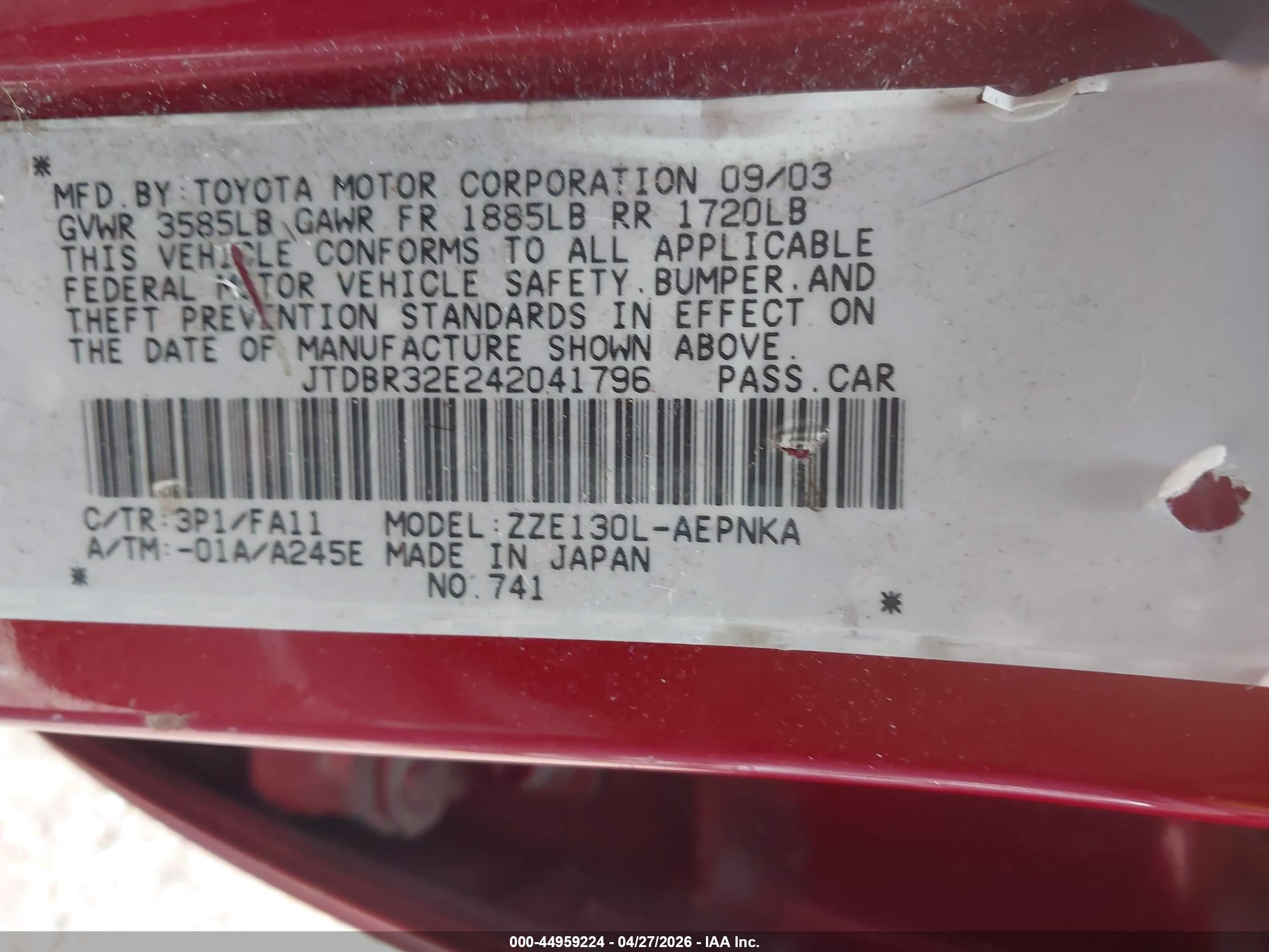 TOYOTA COROLLA image 9
