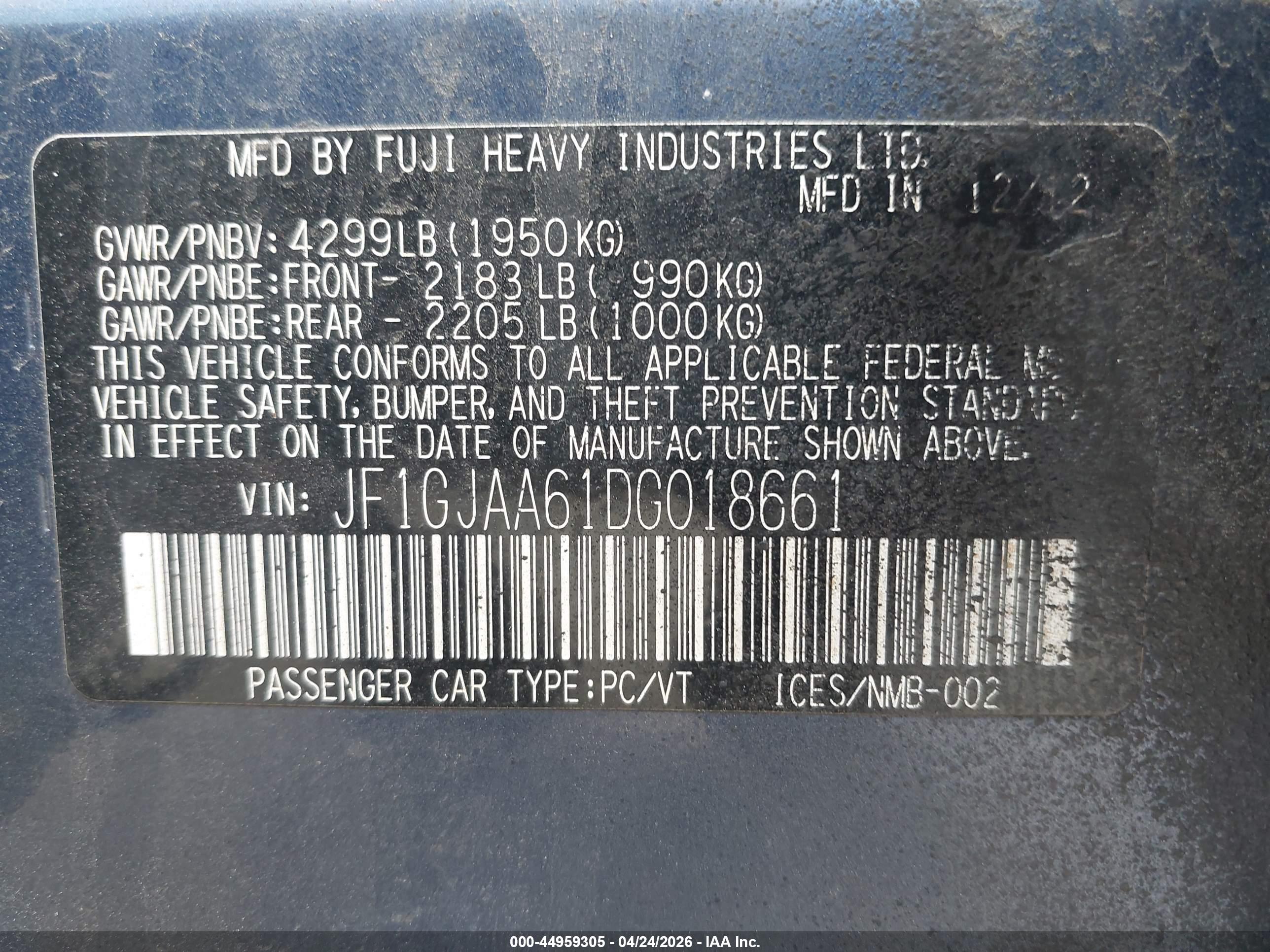 SUBARU IMPREZA image 9