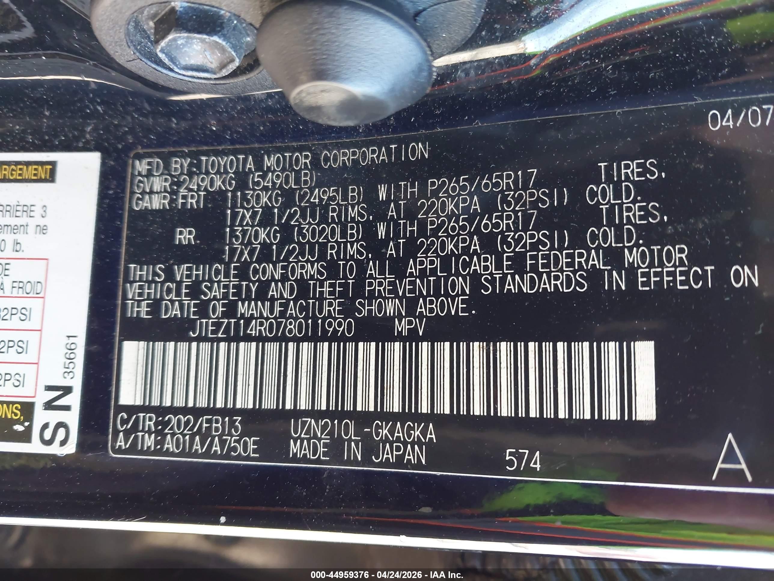 TOYOTA 4RUNNER image 9