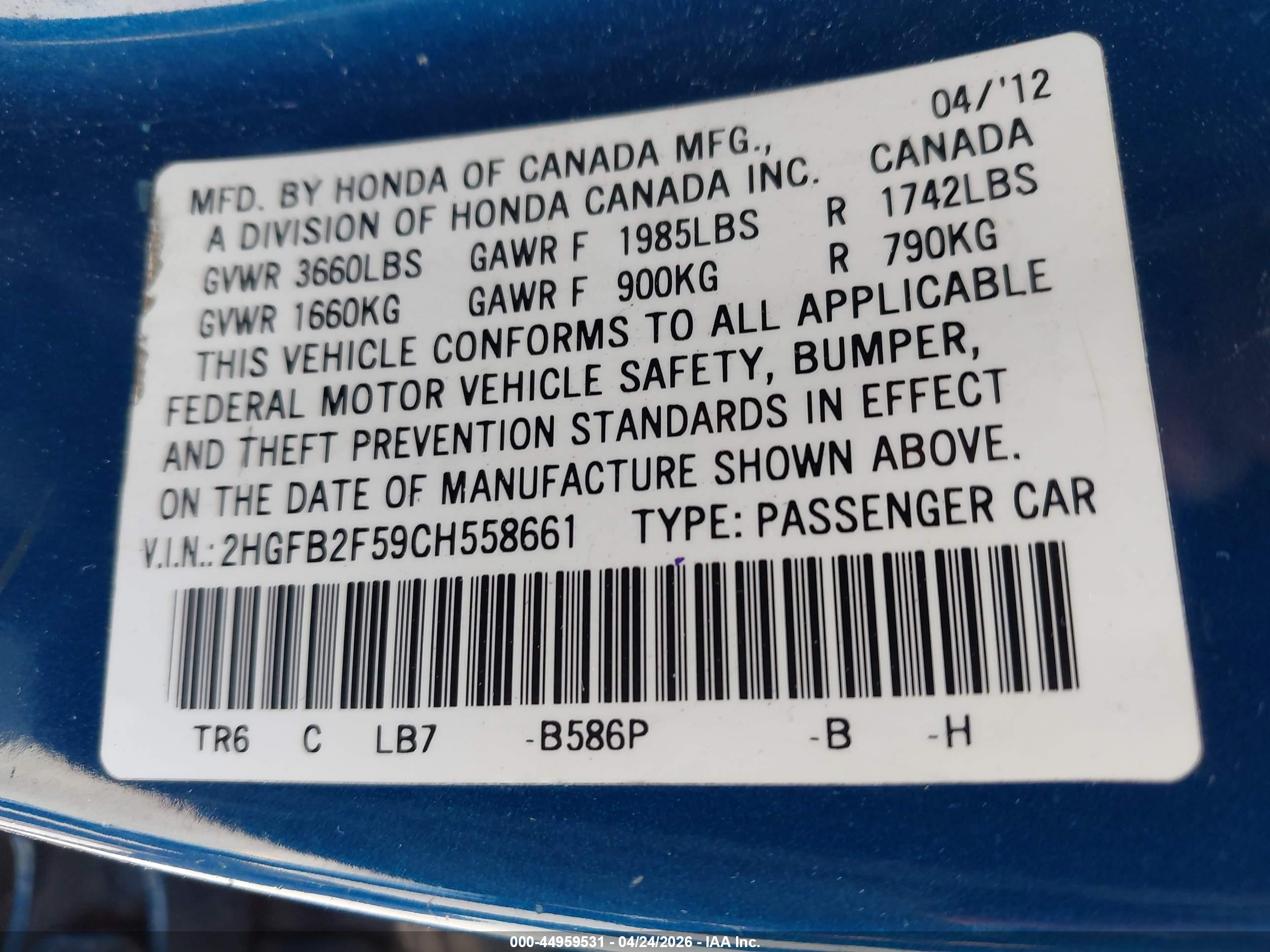 HONDA CIVIC image 9