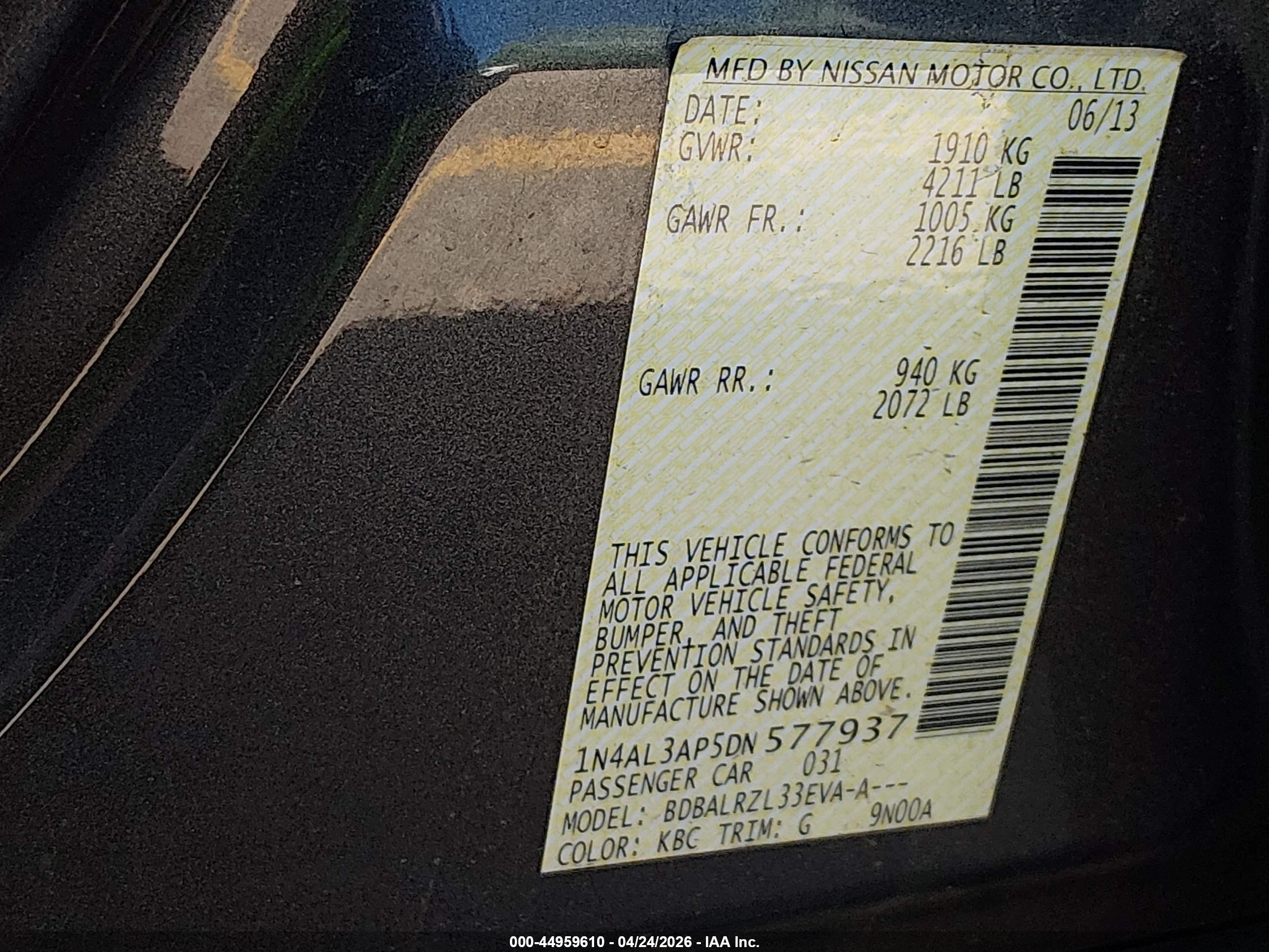 NISSAN ALTIMA image 9