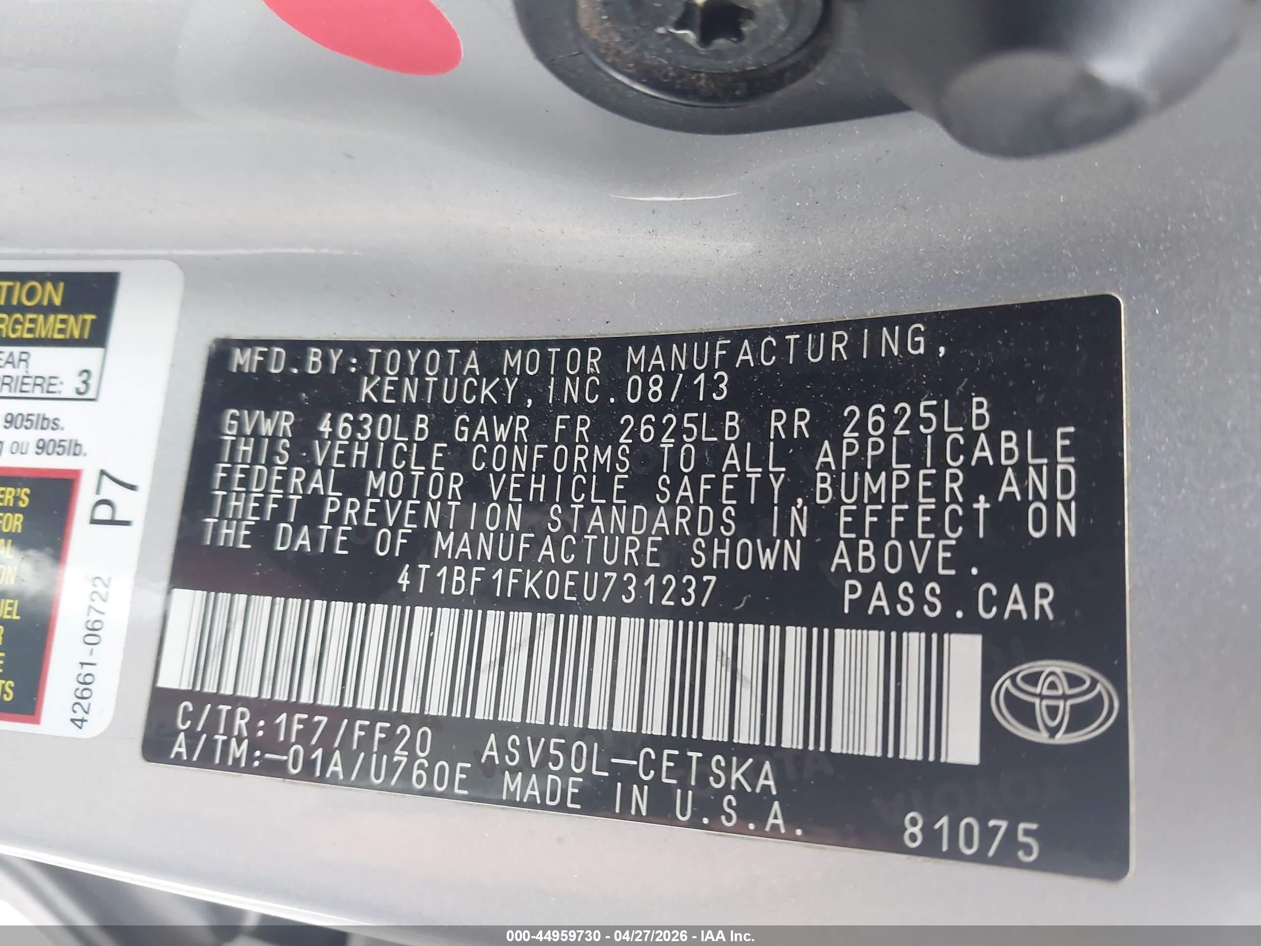 TOYOTA CAMRY image 9