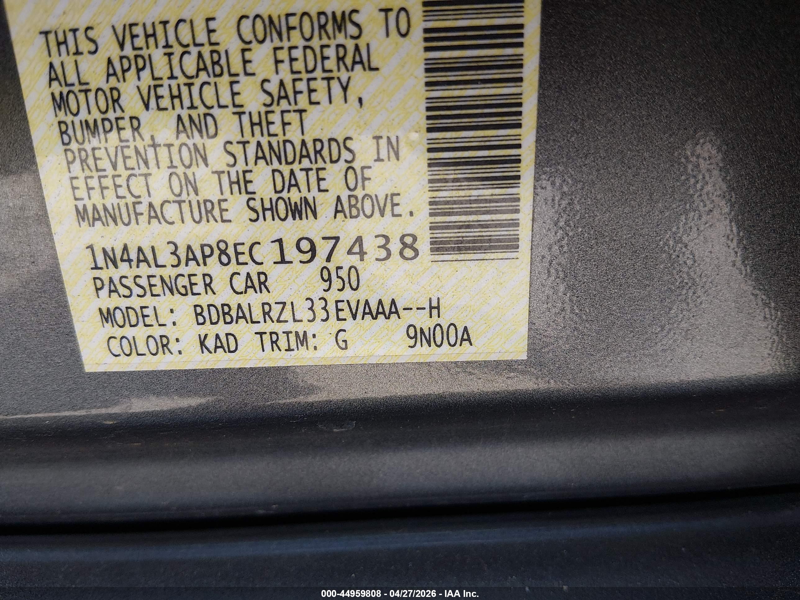 NISSAN ALTIMA image 9