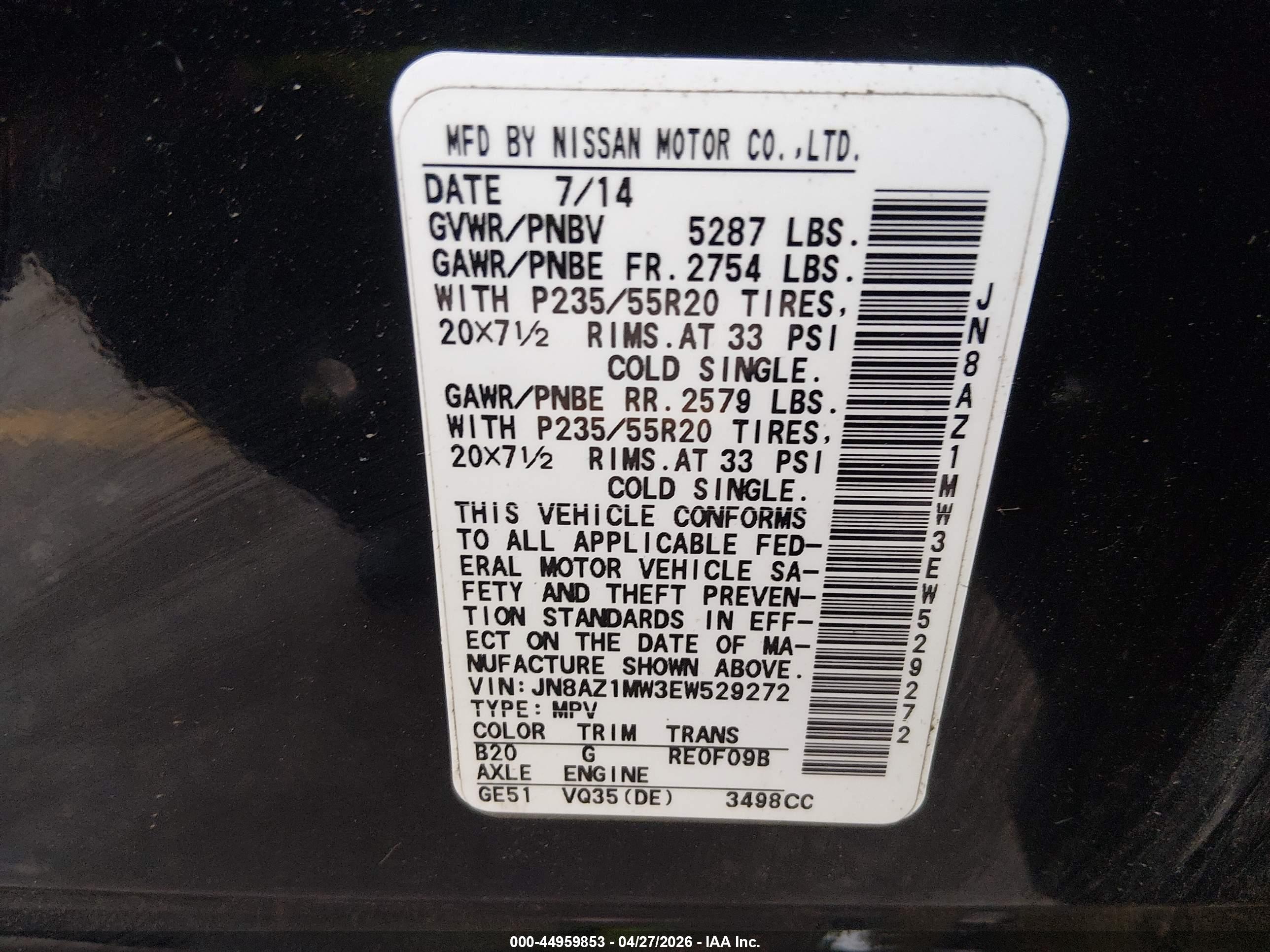 NISSAN MURANO image 9