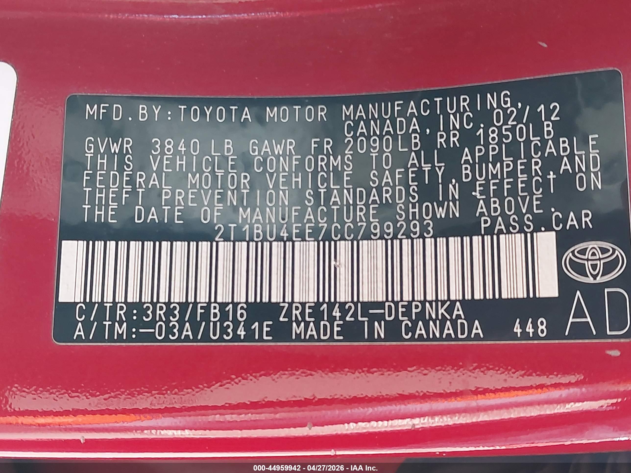 TOYOTA COROLLA image 9
