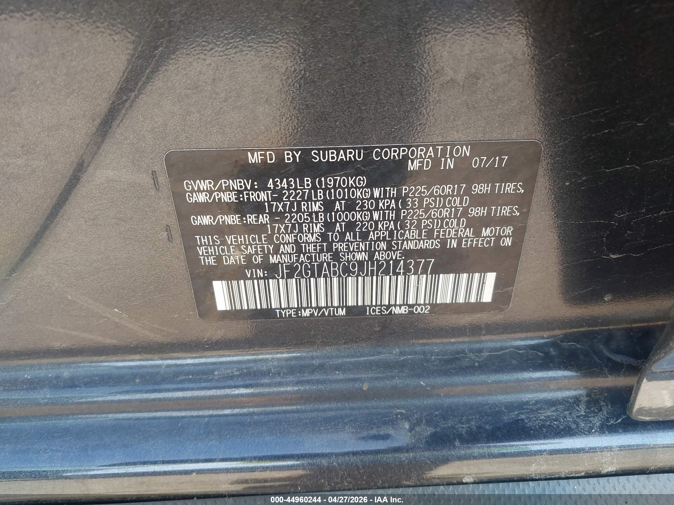 SUBARU CROSSTREK image 9