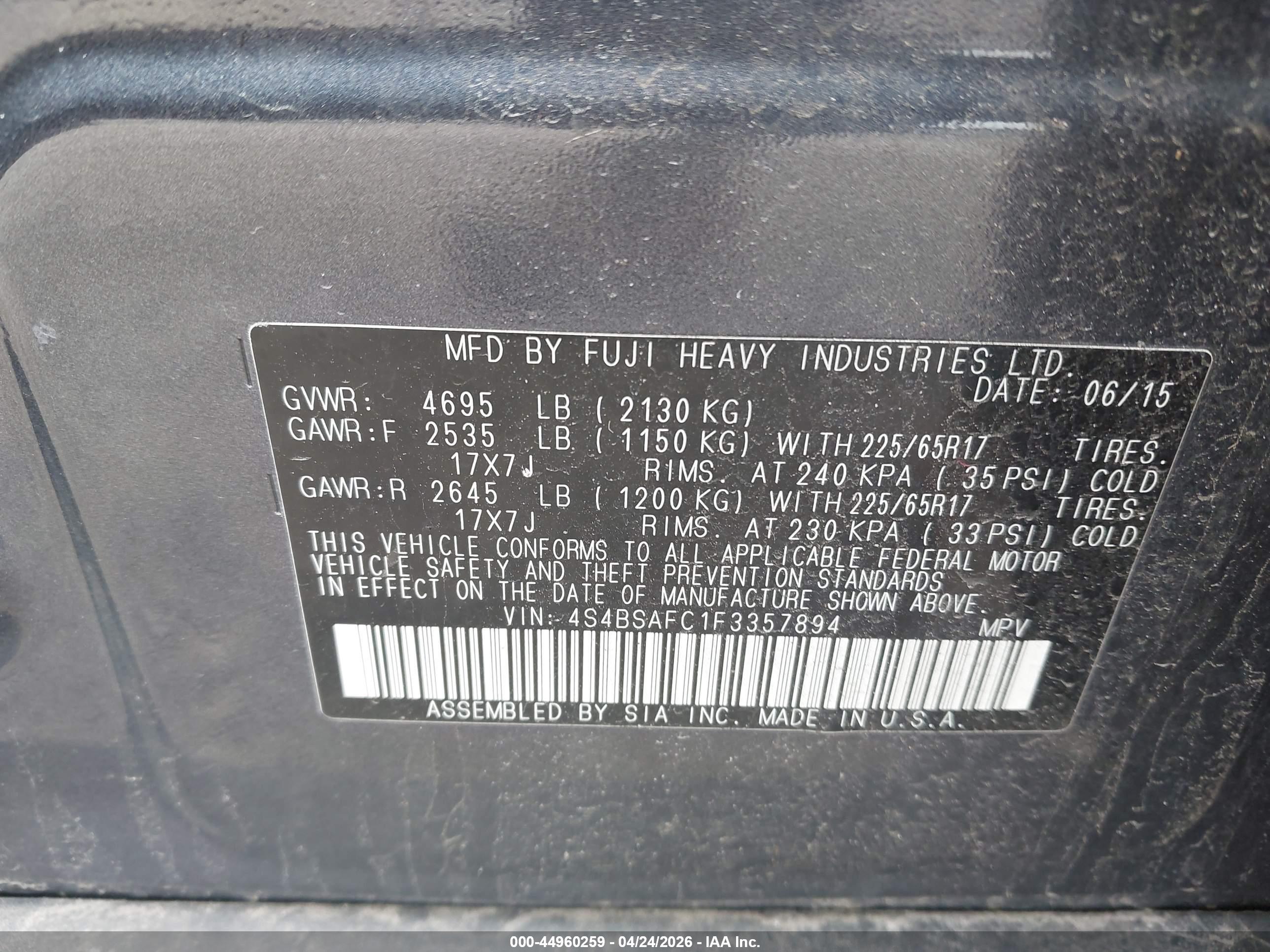 SUBARU OUTBACK image 9