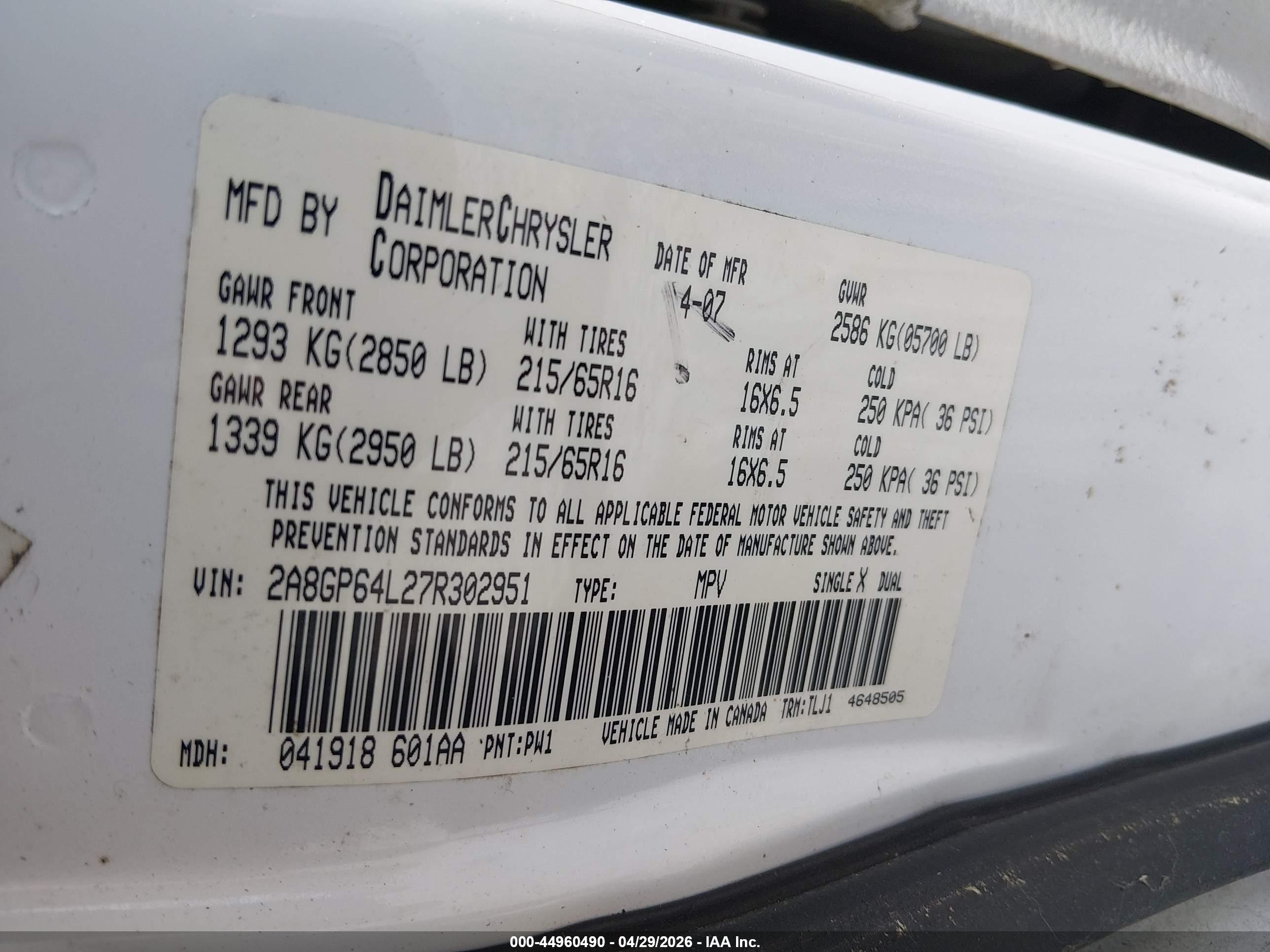 CHRYSLER TOWN image 9