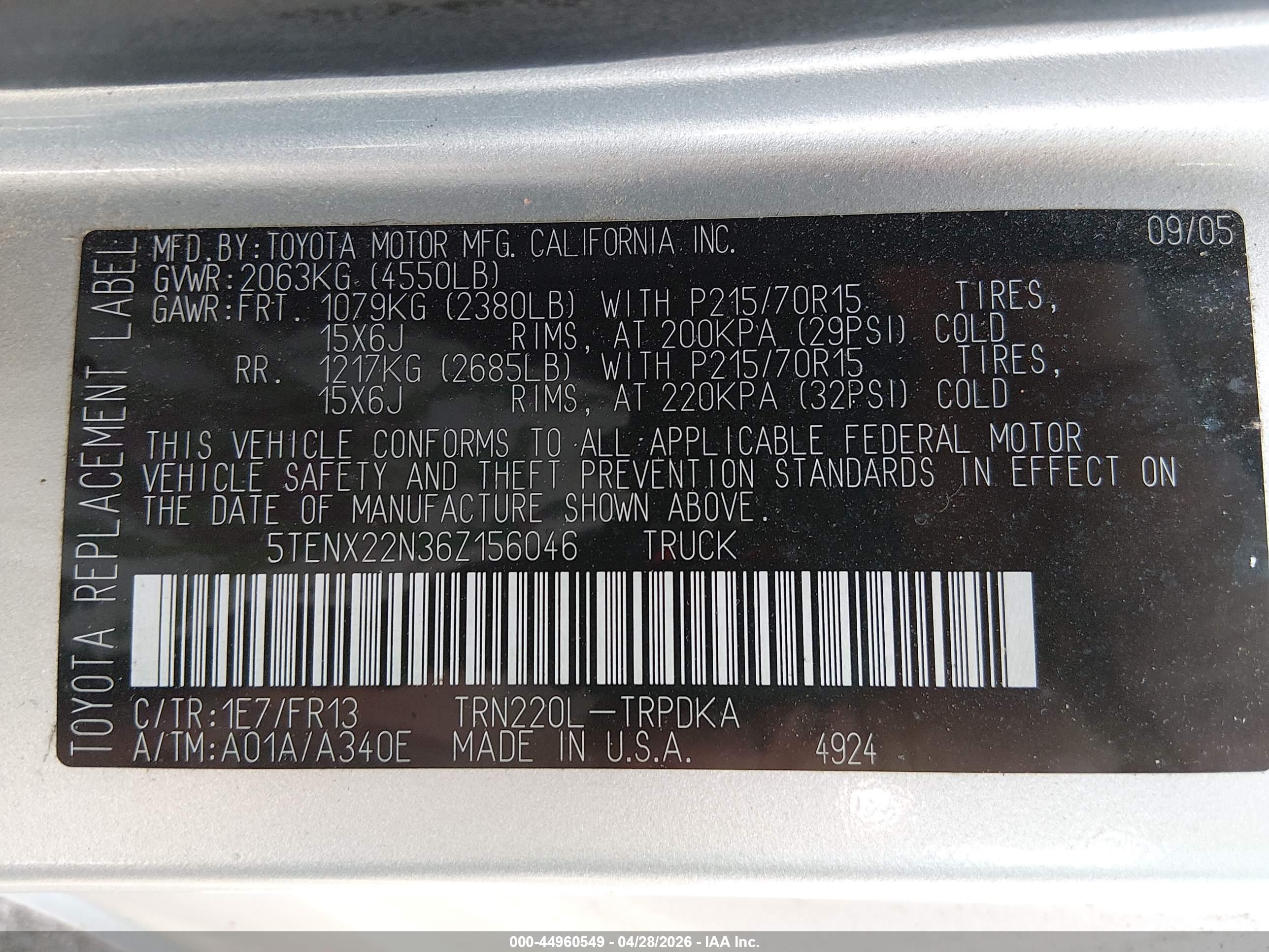 TOYOTA TACOMA image 9