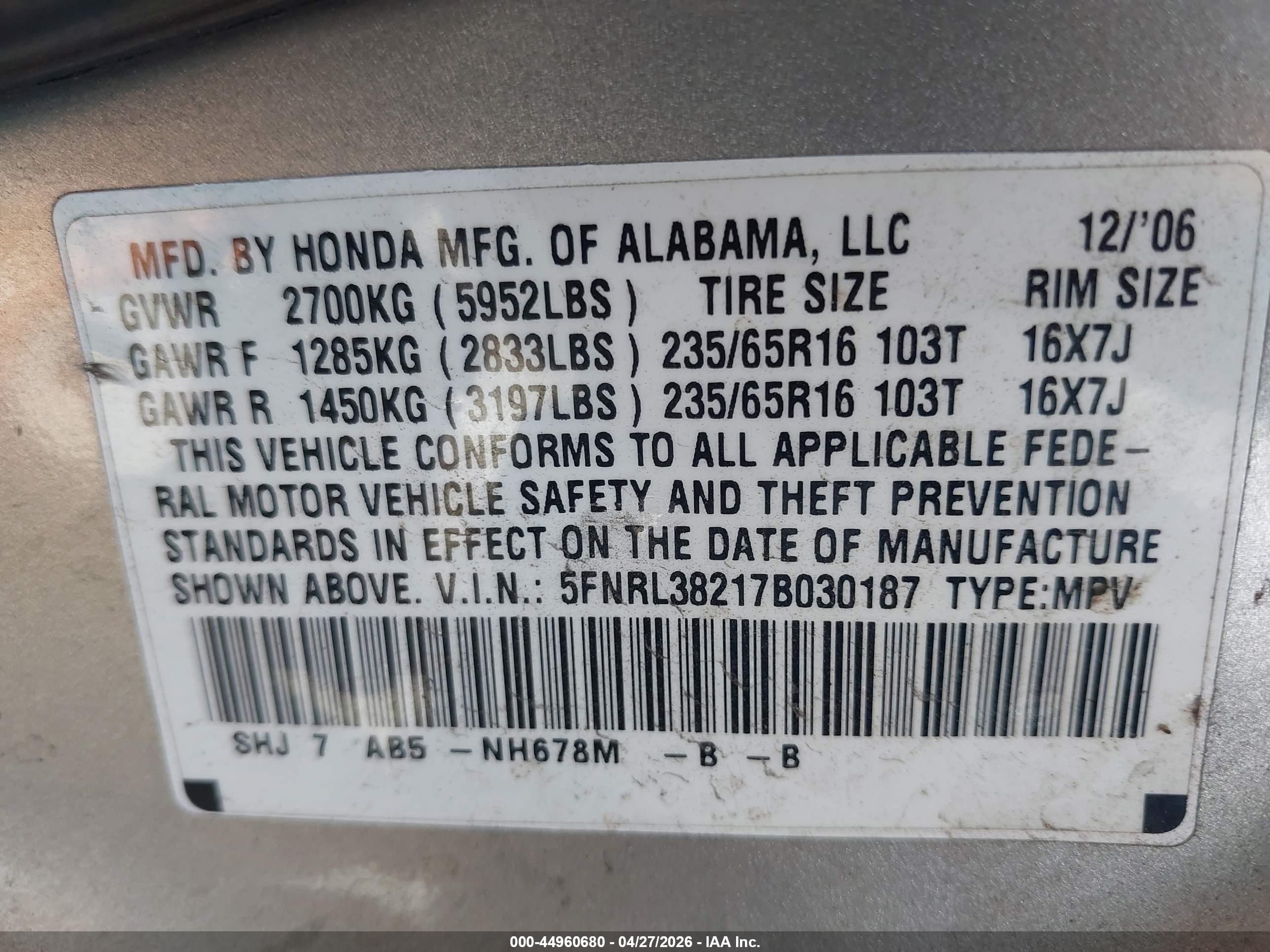HONDA ODYSSEY image 9