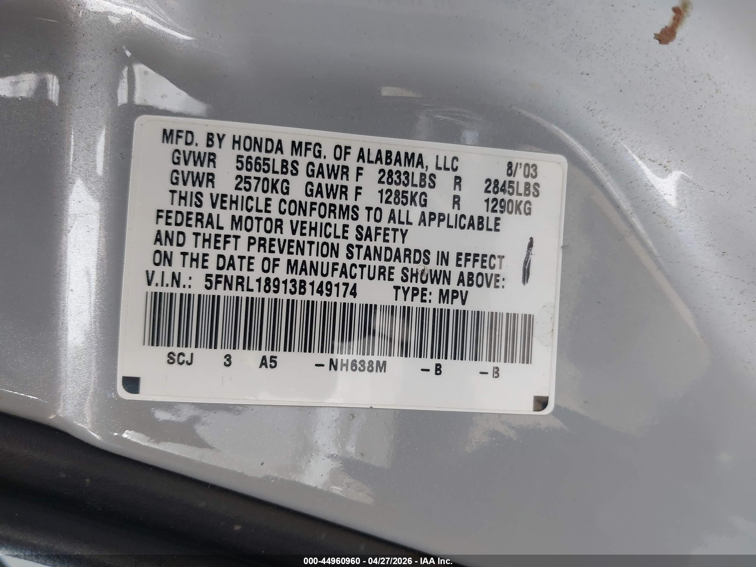 HONDA ODYSSEY image 9