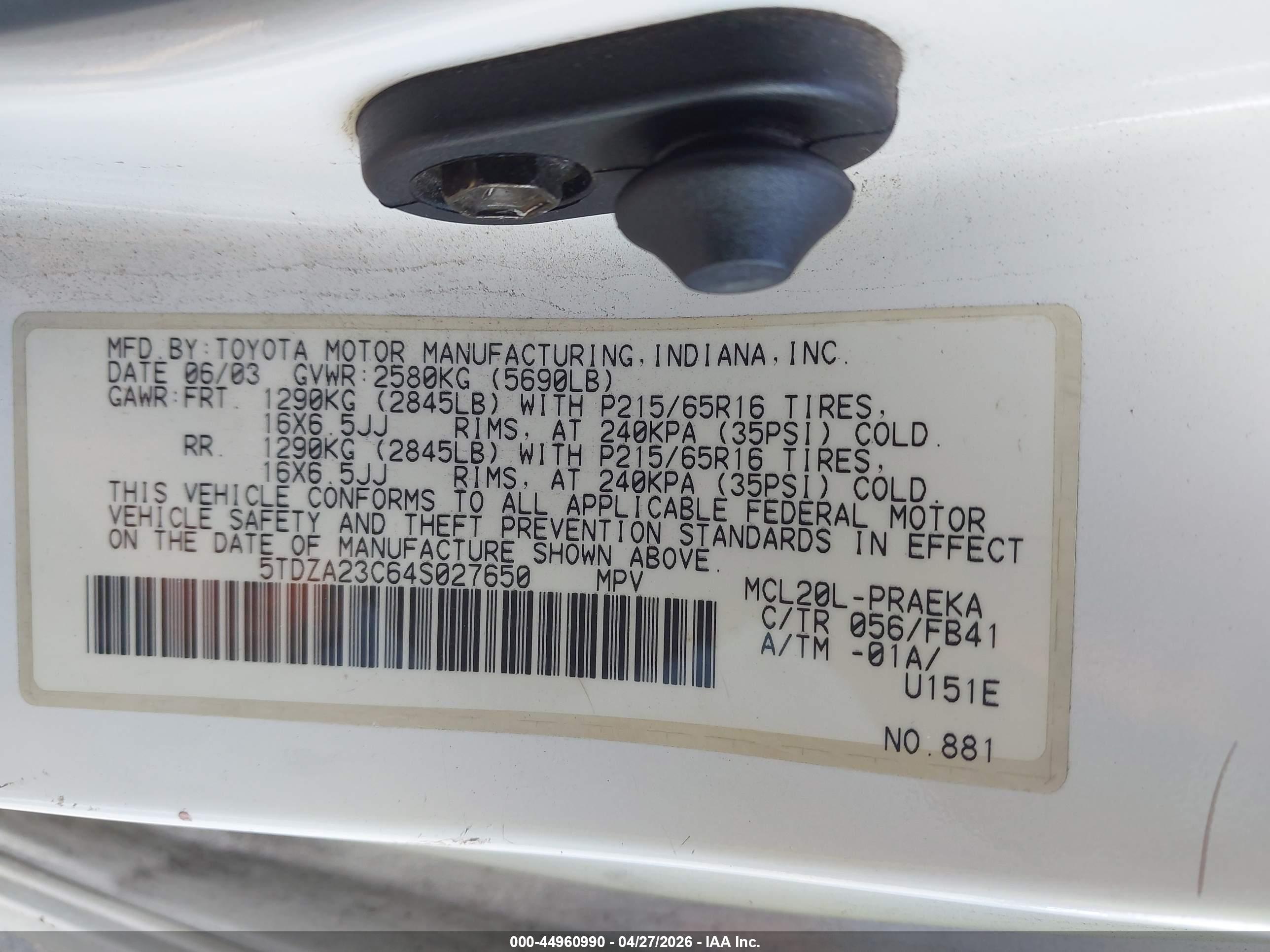 TOYOTA SIENNA image 9