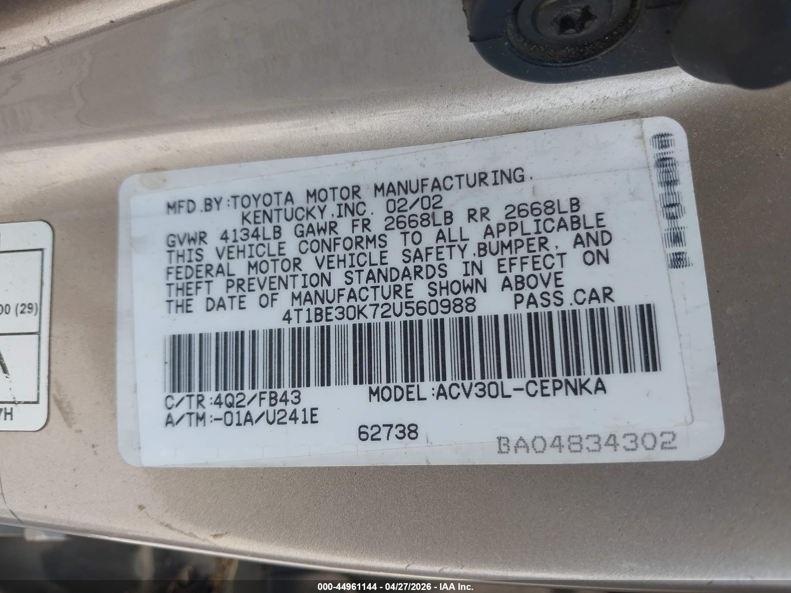 TOYOTA CAMRY image 9