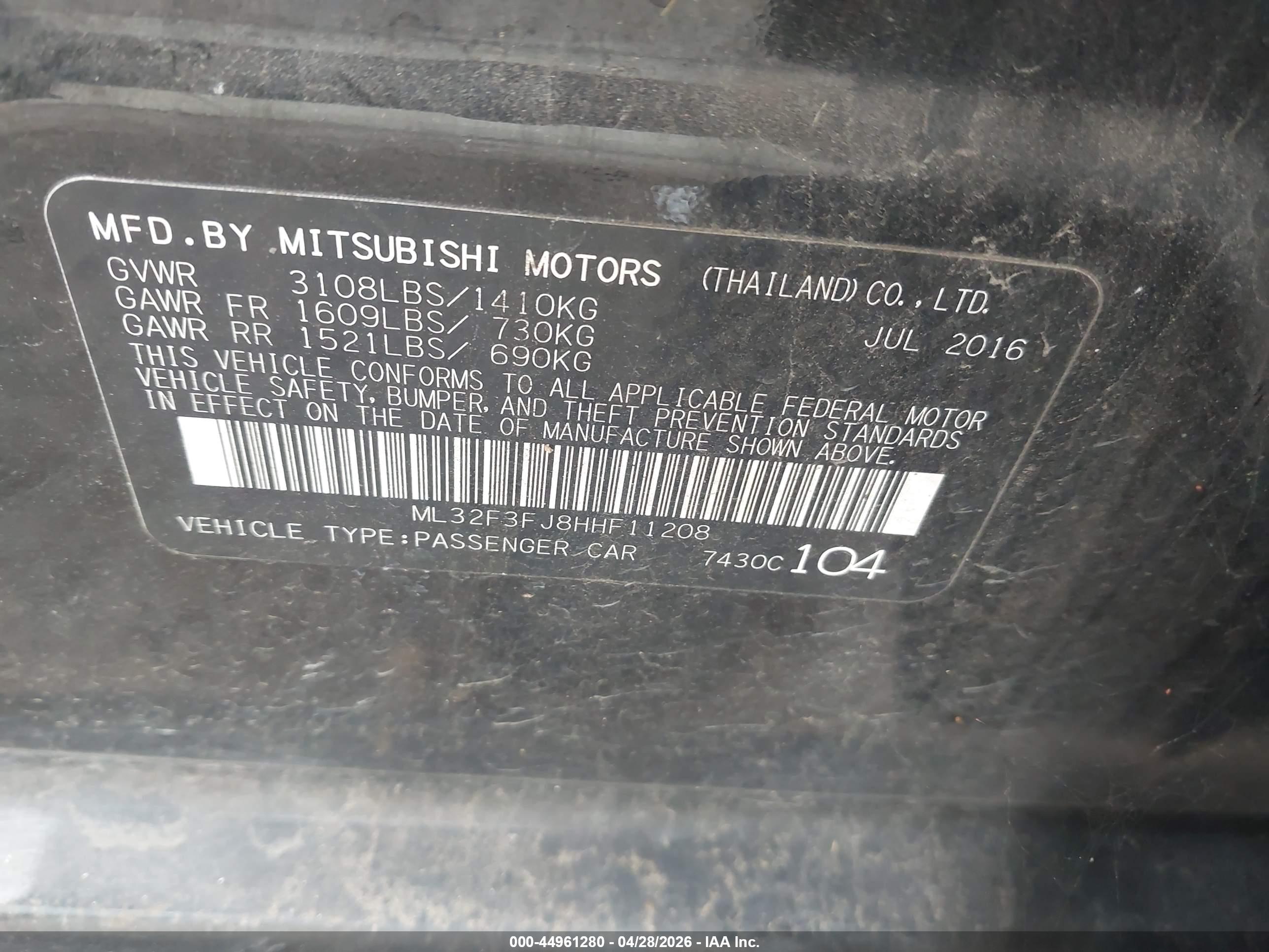 MITSUBISHI MIRAGE image 9