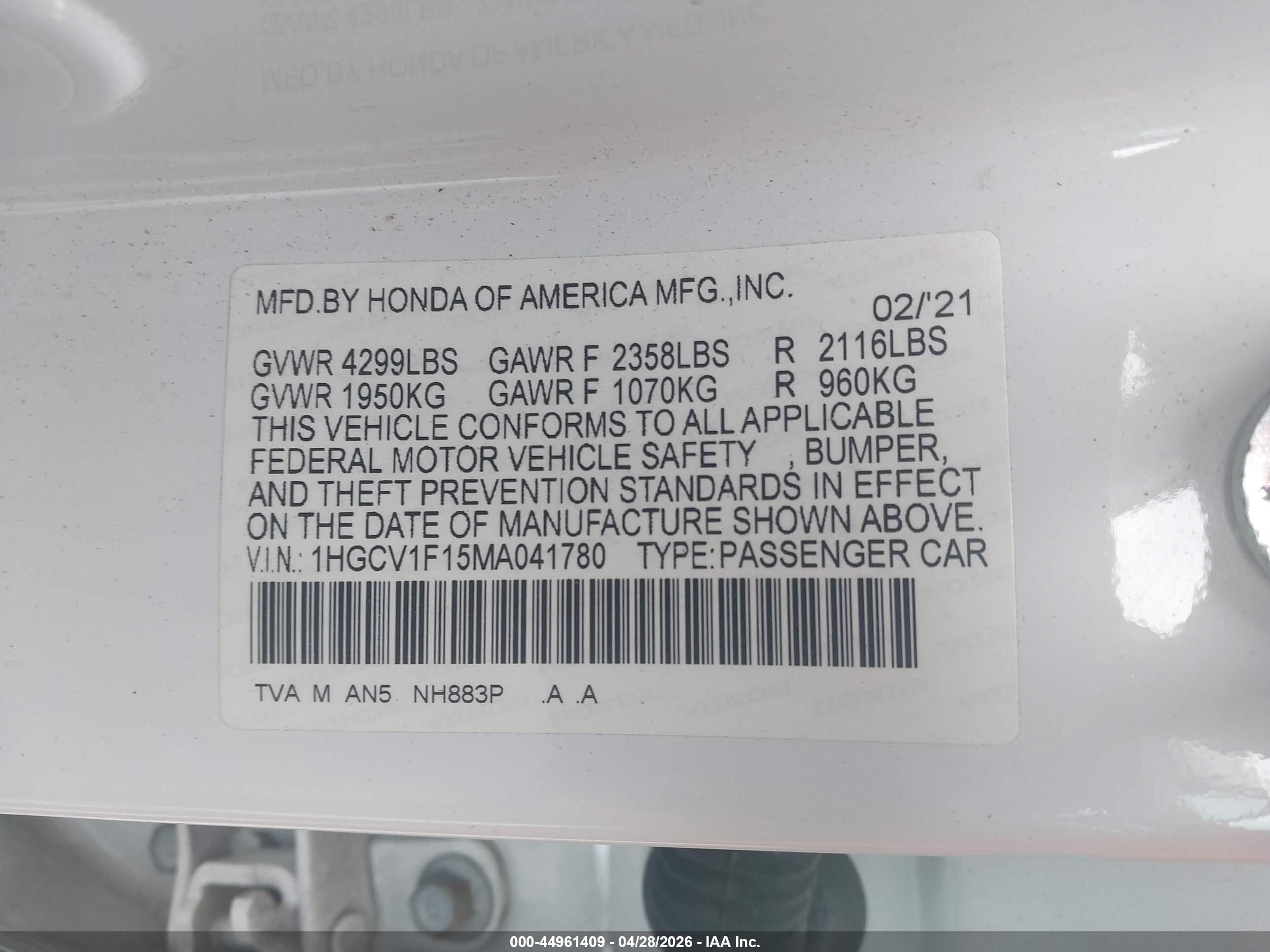 HONDA ACCORD image 9