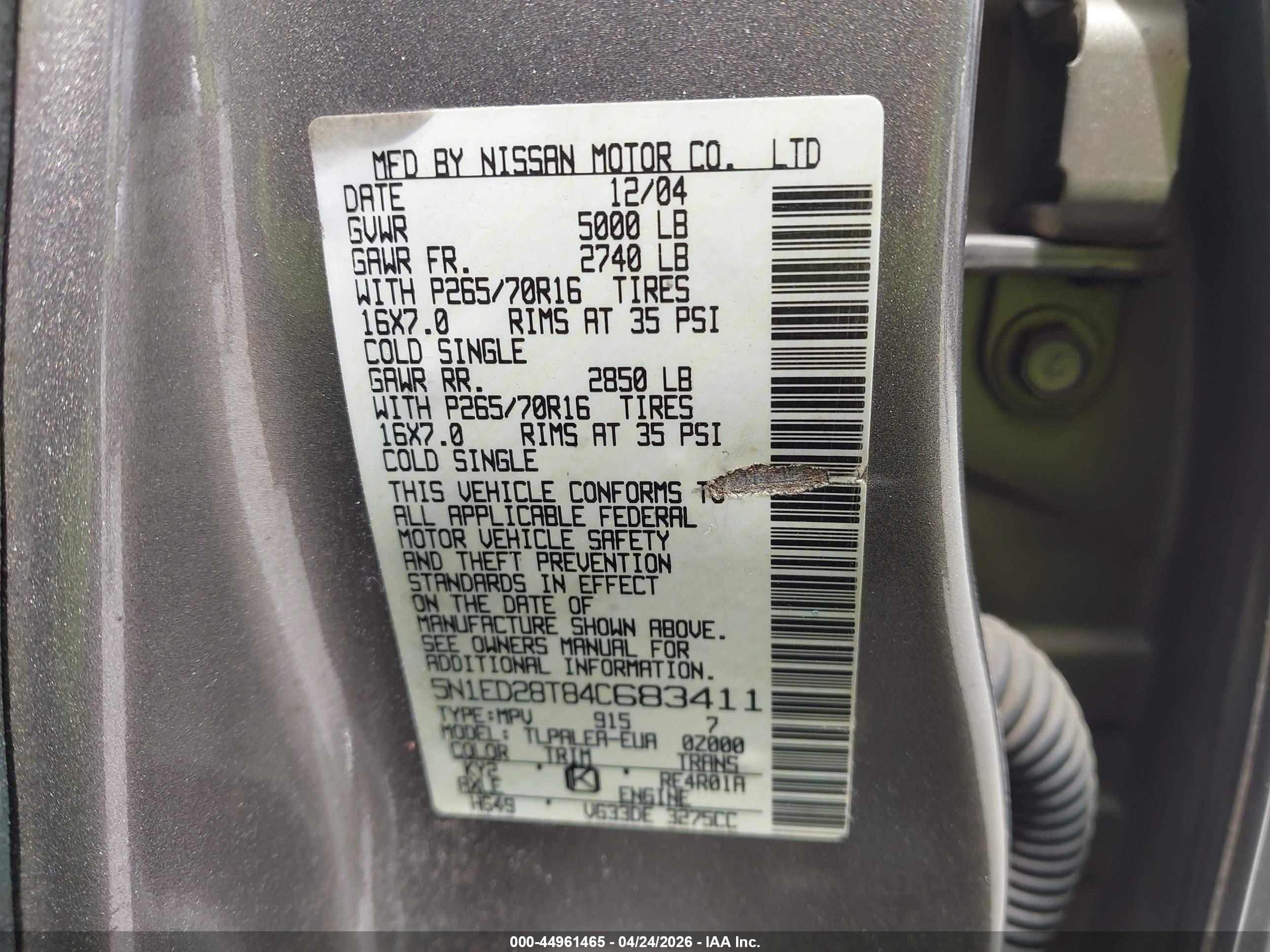 NISSAN XTERRA image 9