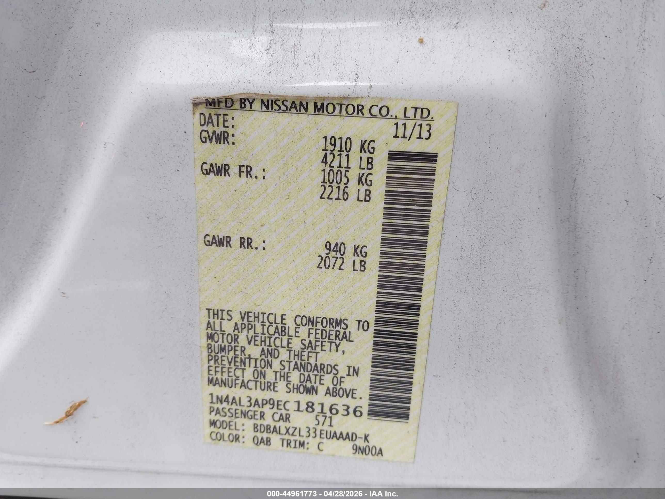 NISSAN ALTIMA image 9