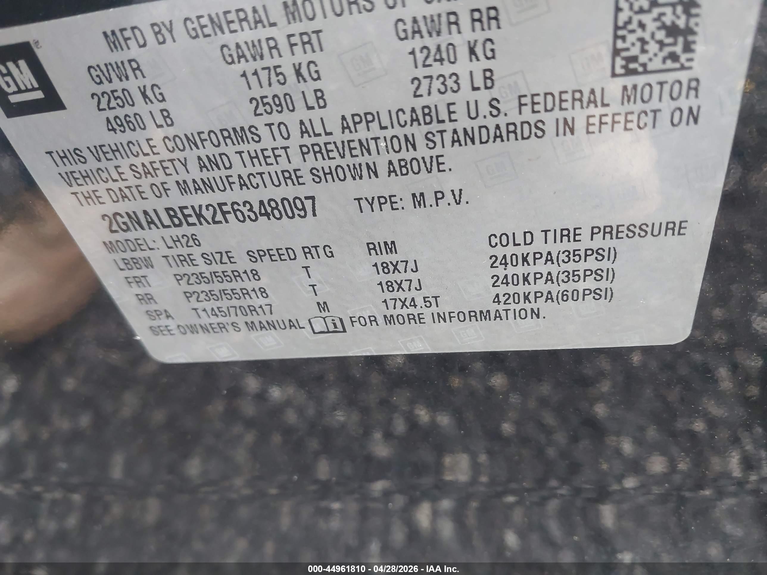 CHEVROLET EQUINOX image 9