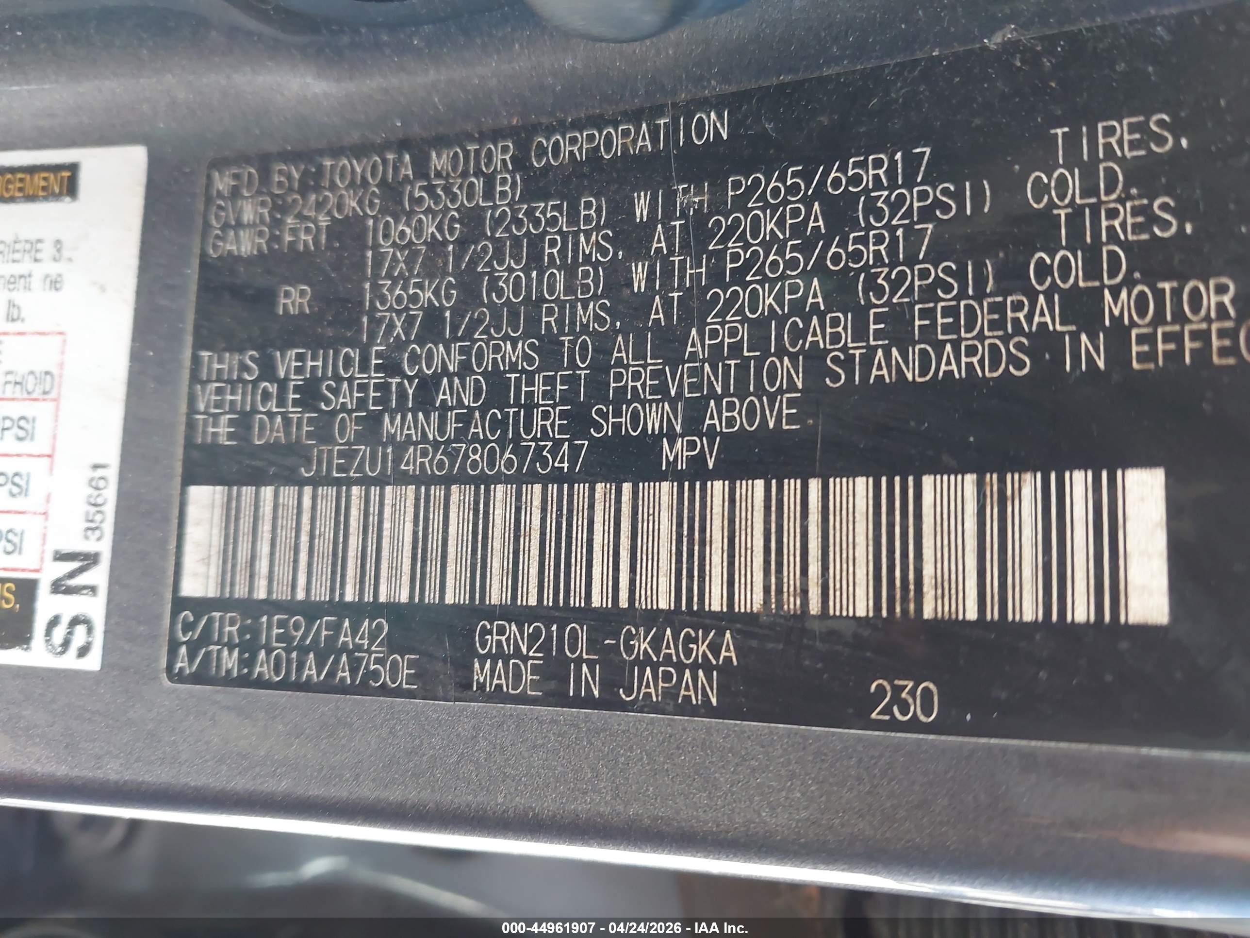 TOYOTA 4RUNNER image 9