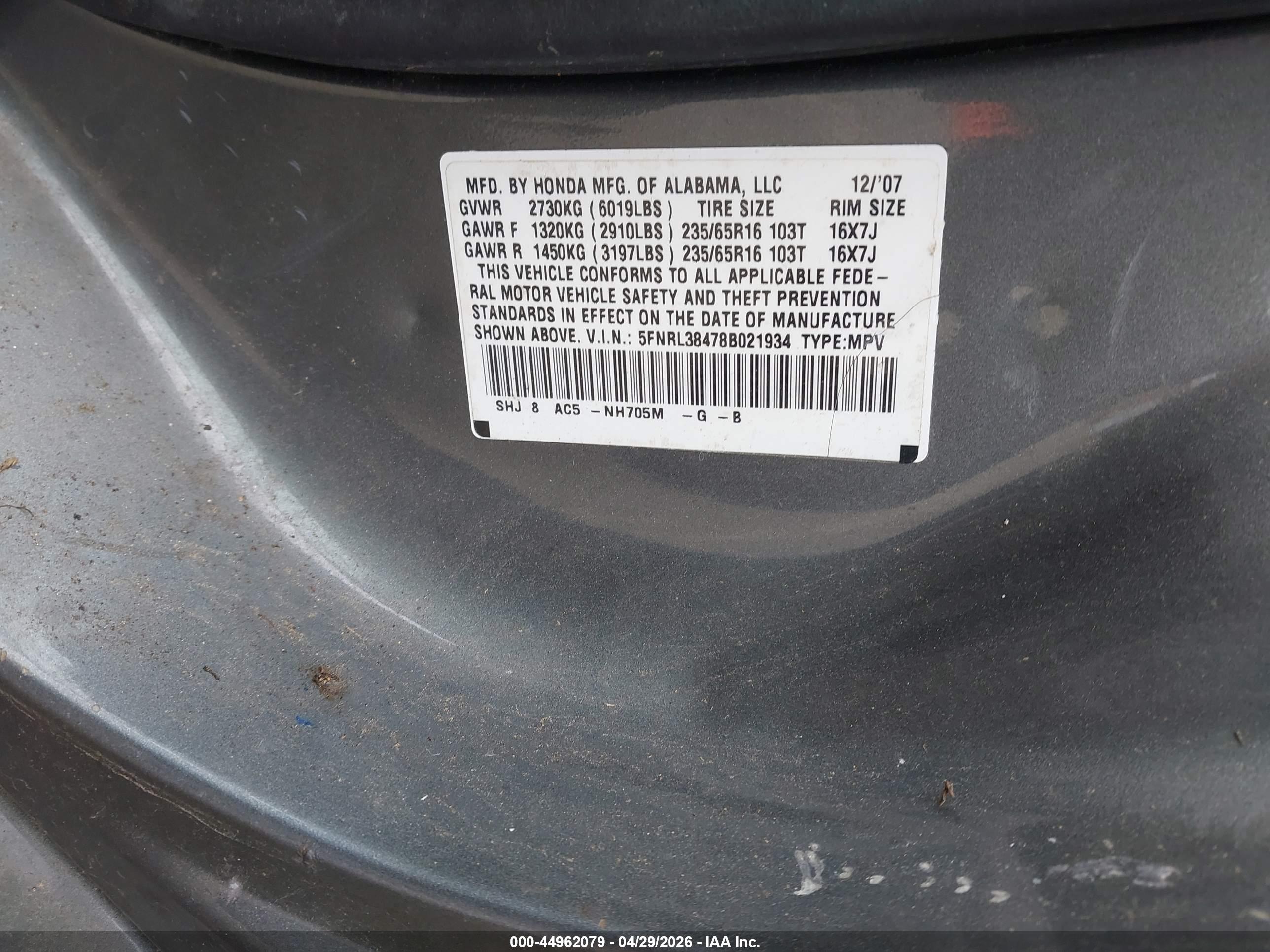 HONDA ODYSSEY image 9