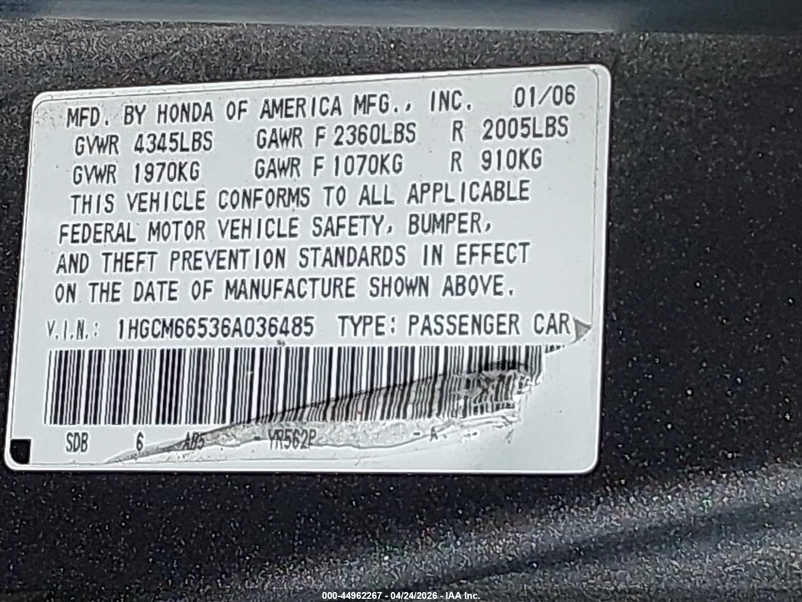 HONDA ACCORD image 9