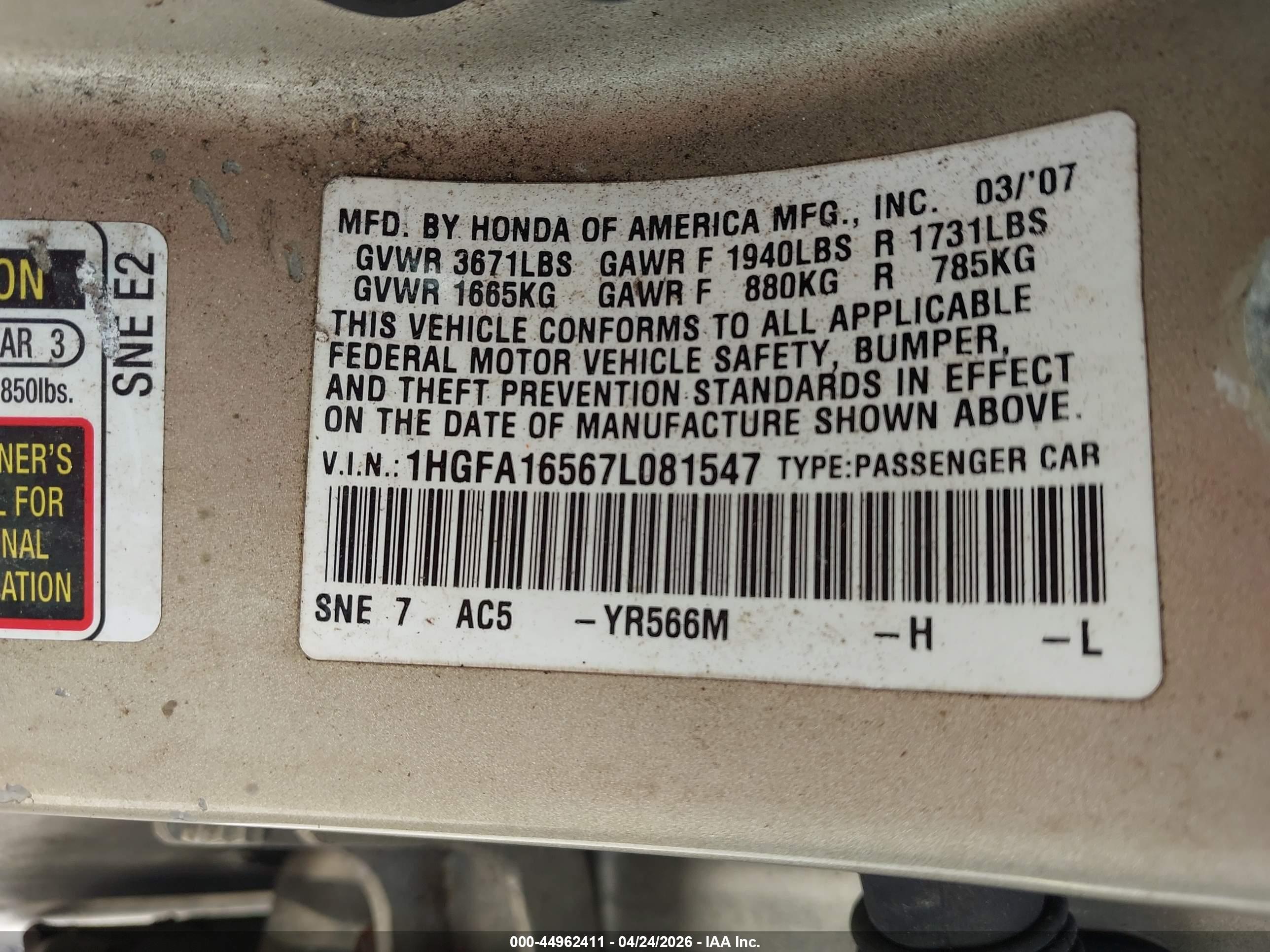 HONDA CIVIC image 9