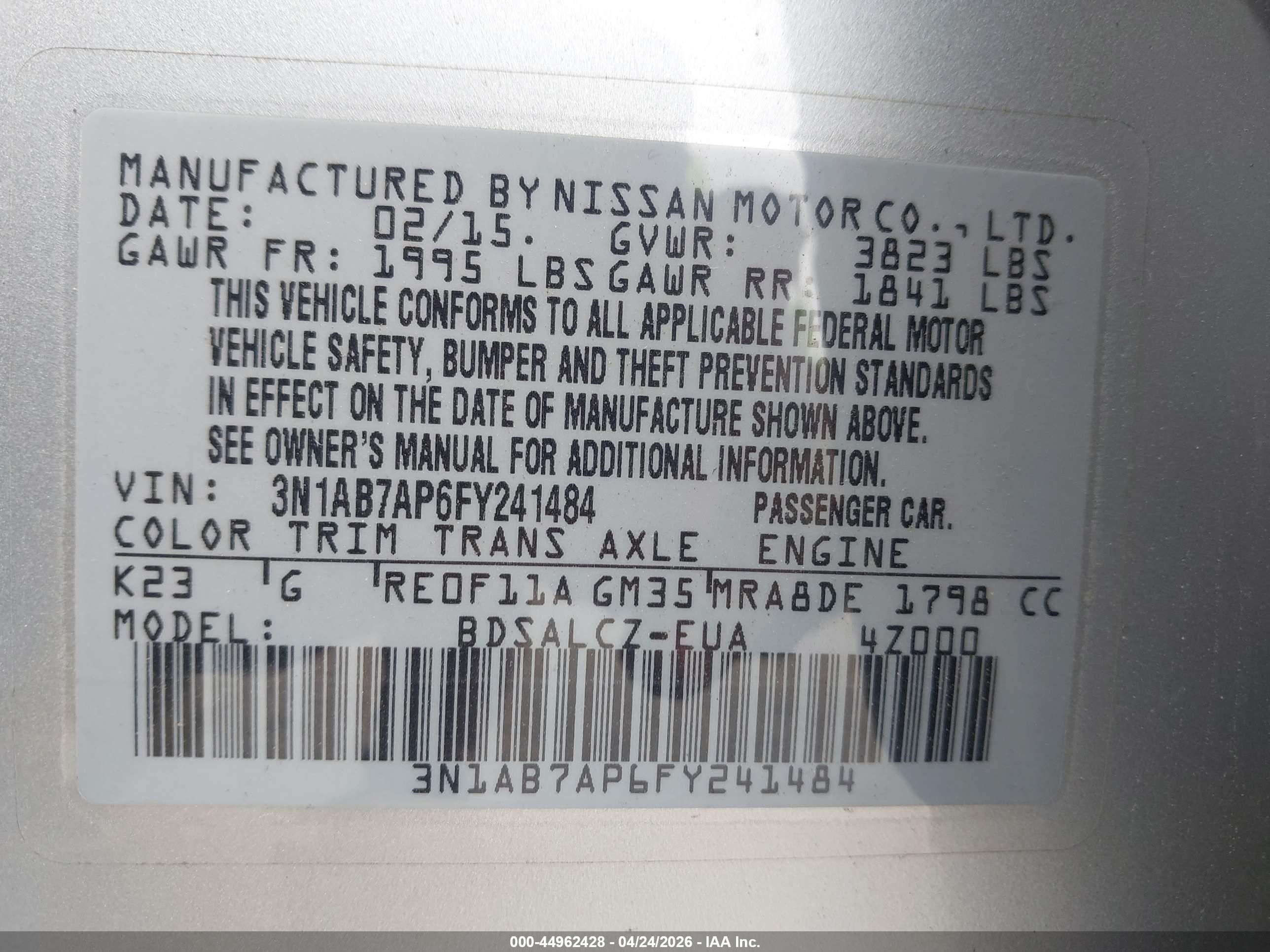 NISSAN SENTRA image 9