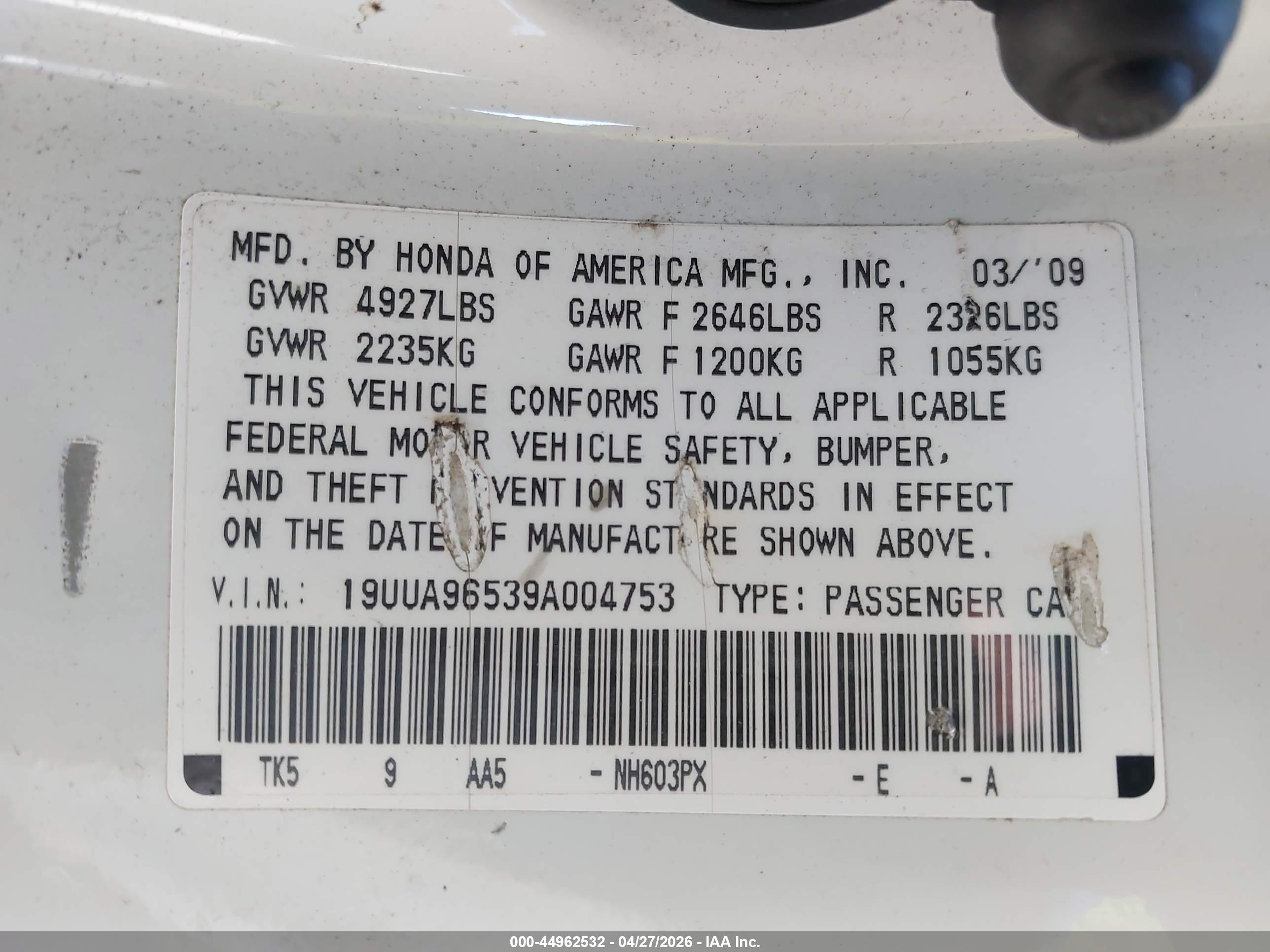 ACURA TL image 9