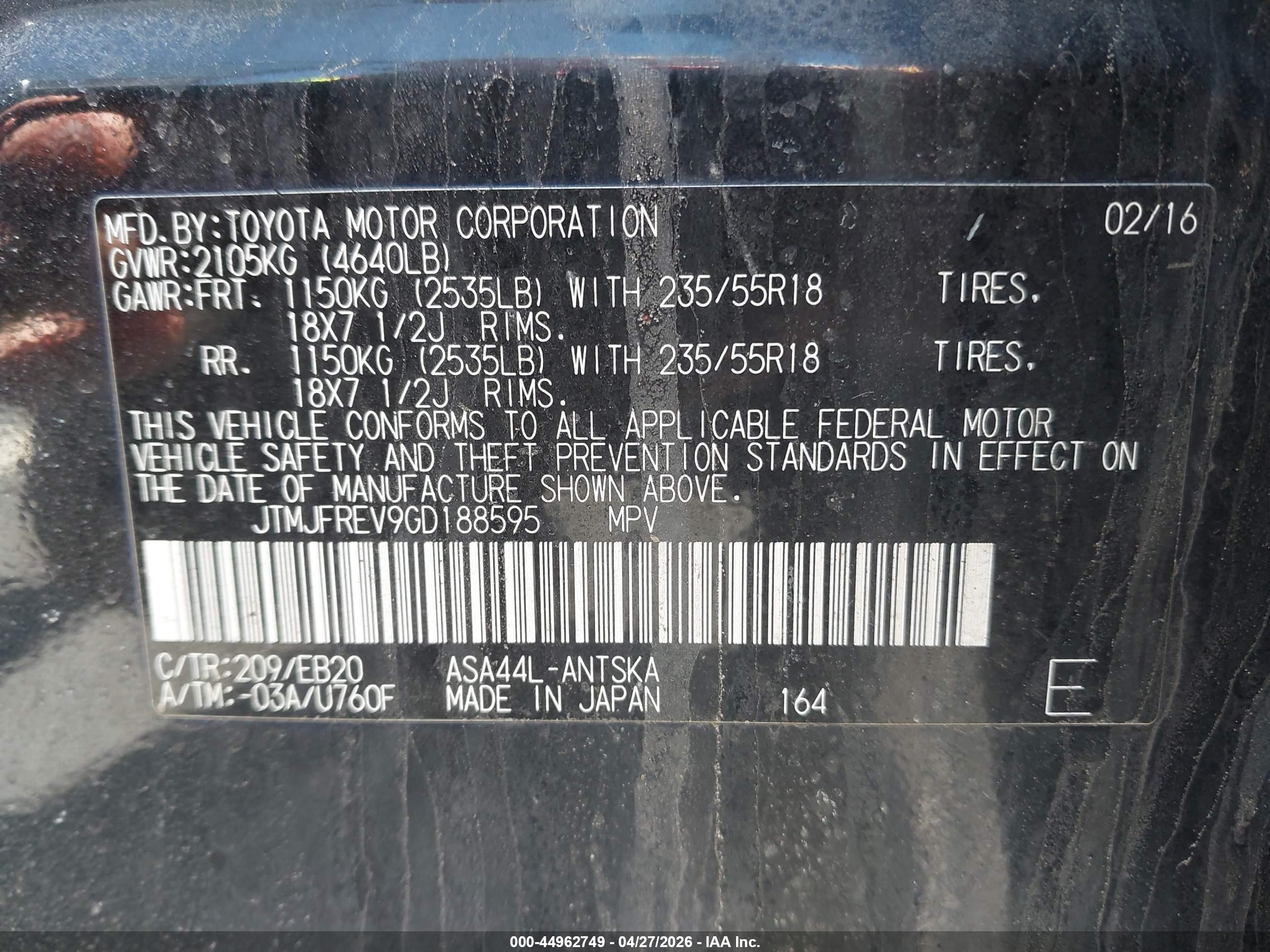 TOYOTA RAV4 image 9