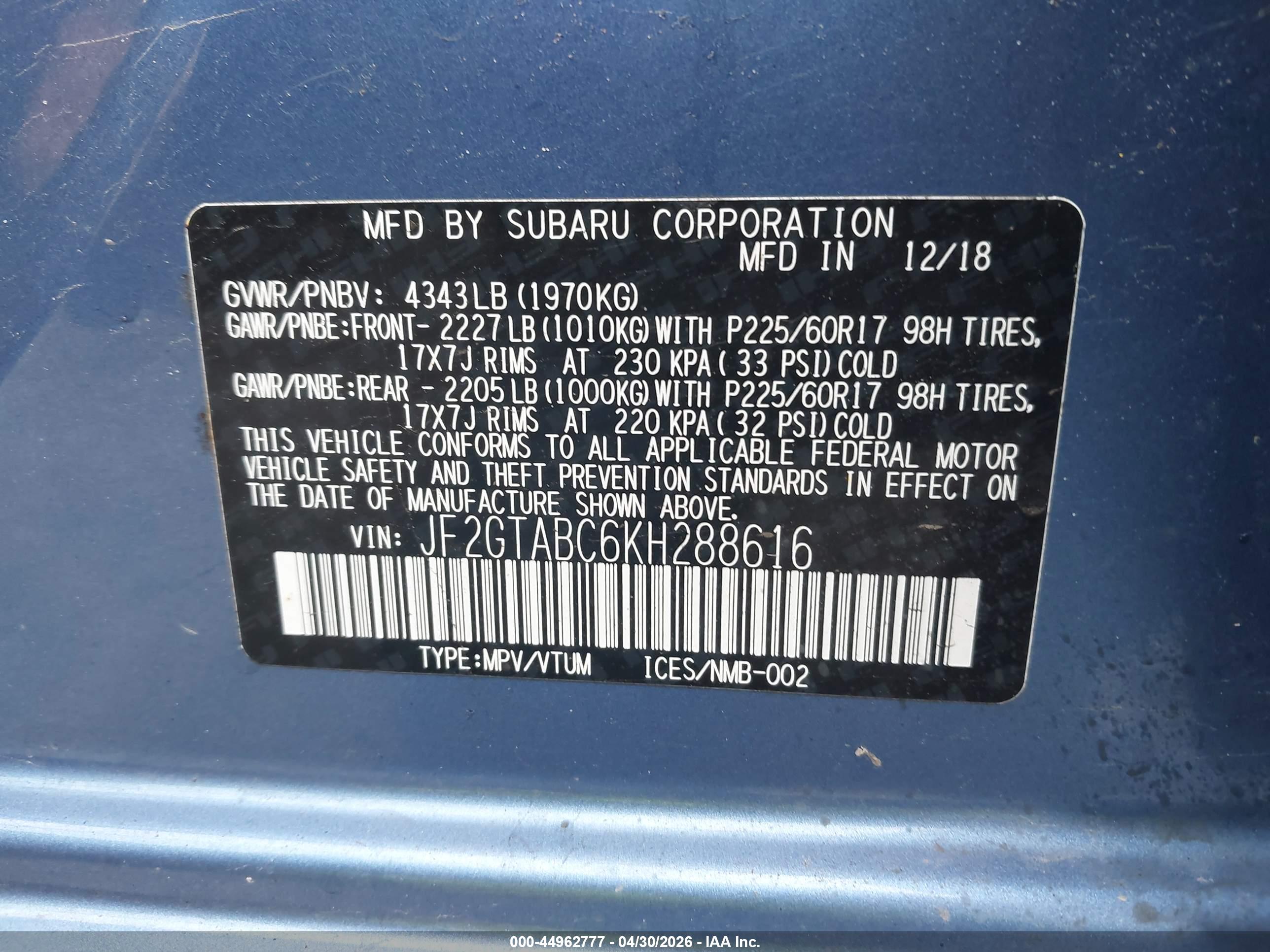 SUBARU CROSSTREK image 9