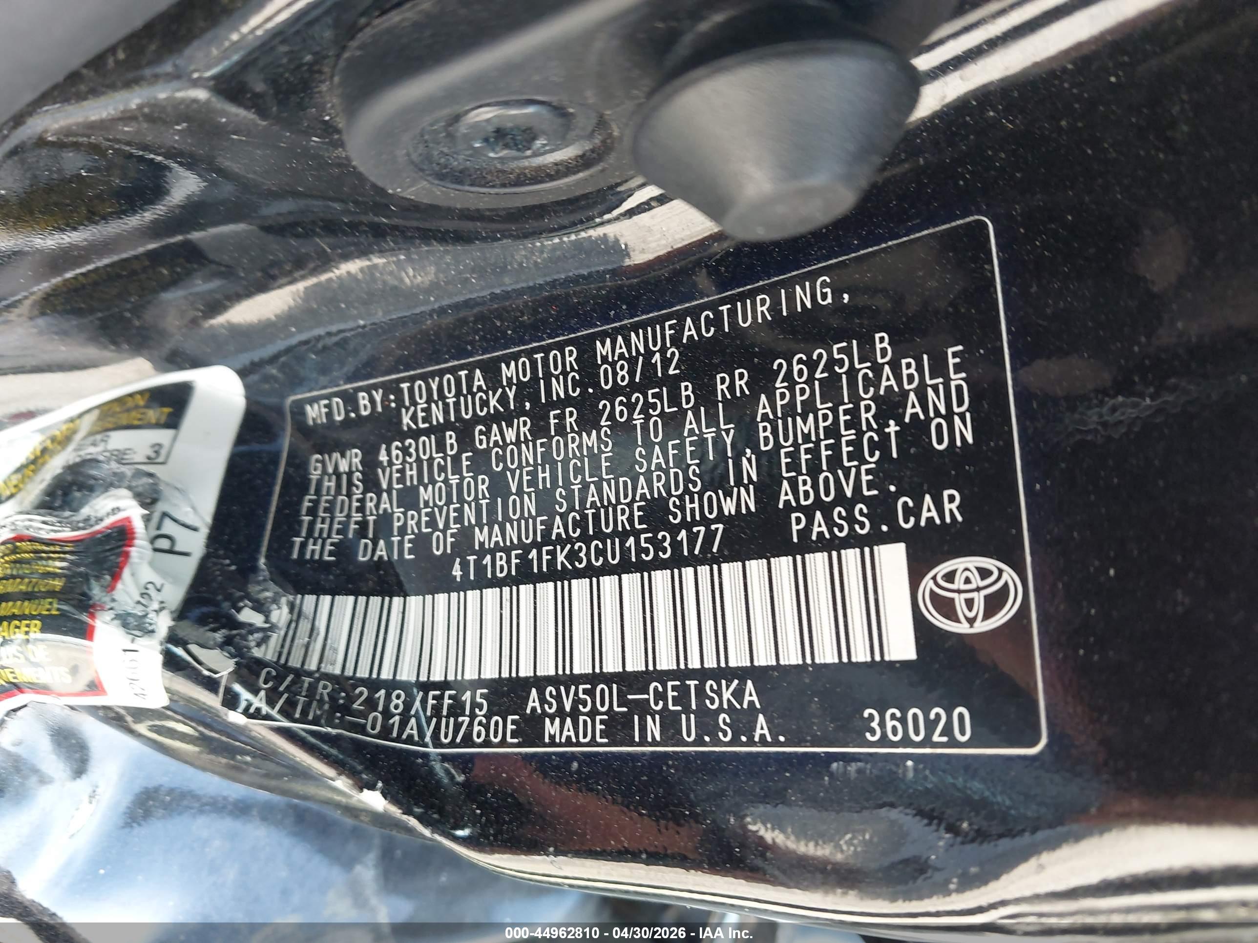 TOYOTA CAMRY image 9