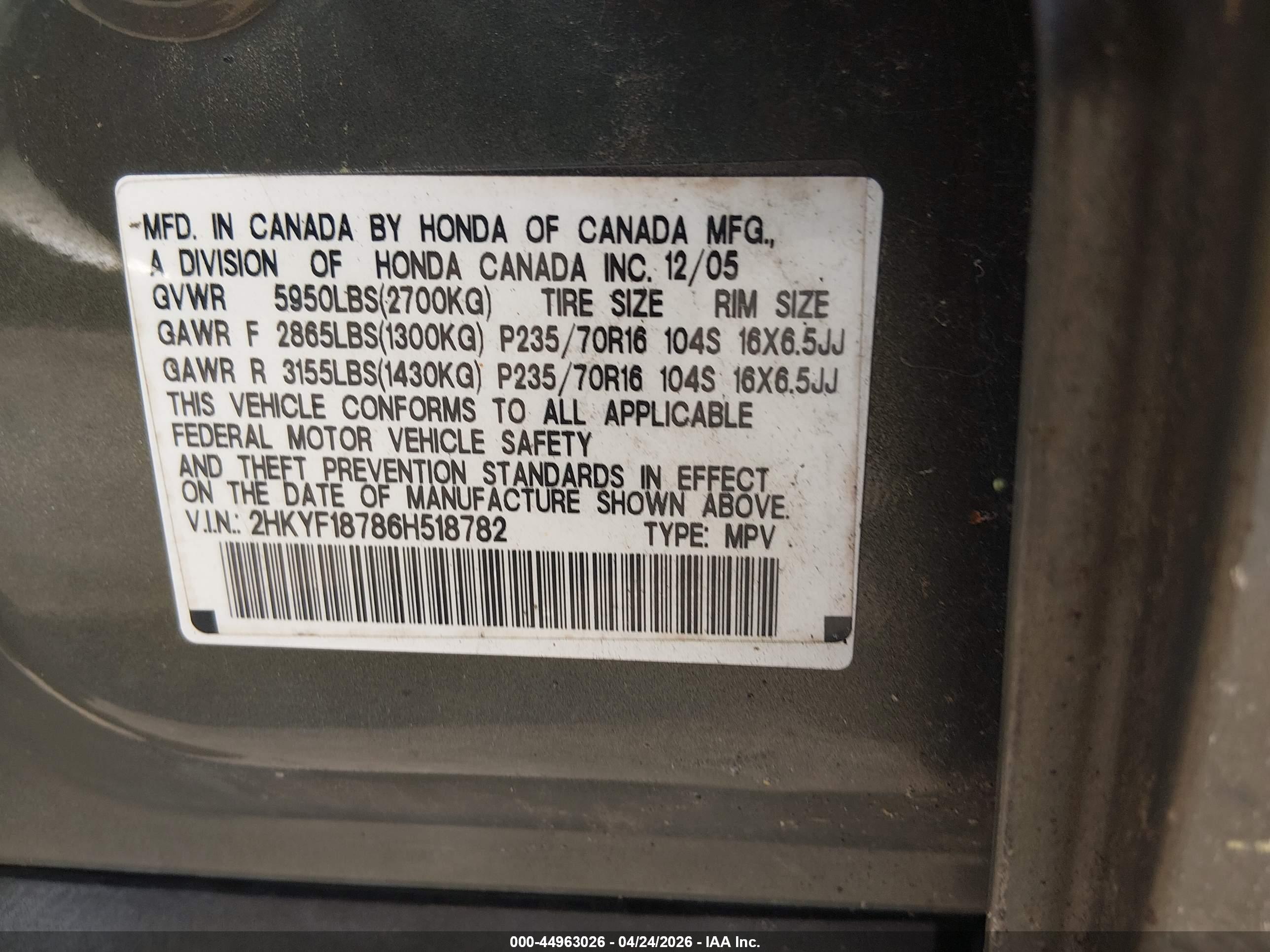 HONDA PILOT image 9