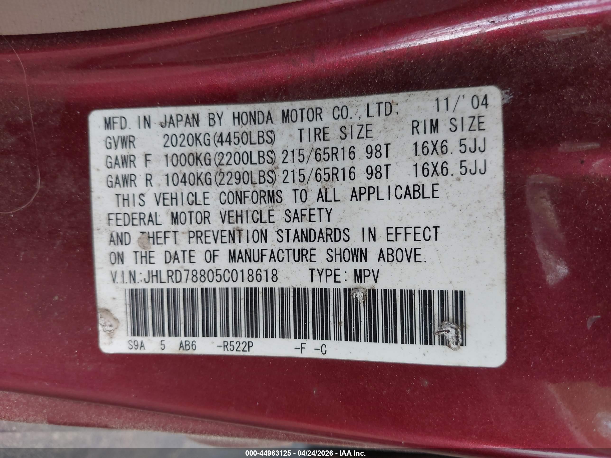 HONDA CR-V image 9
