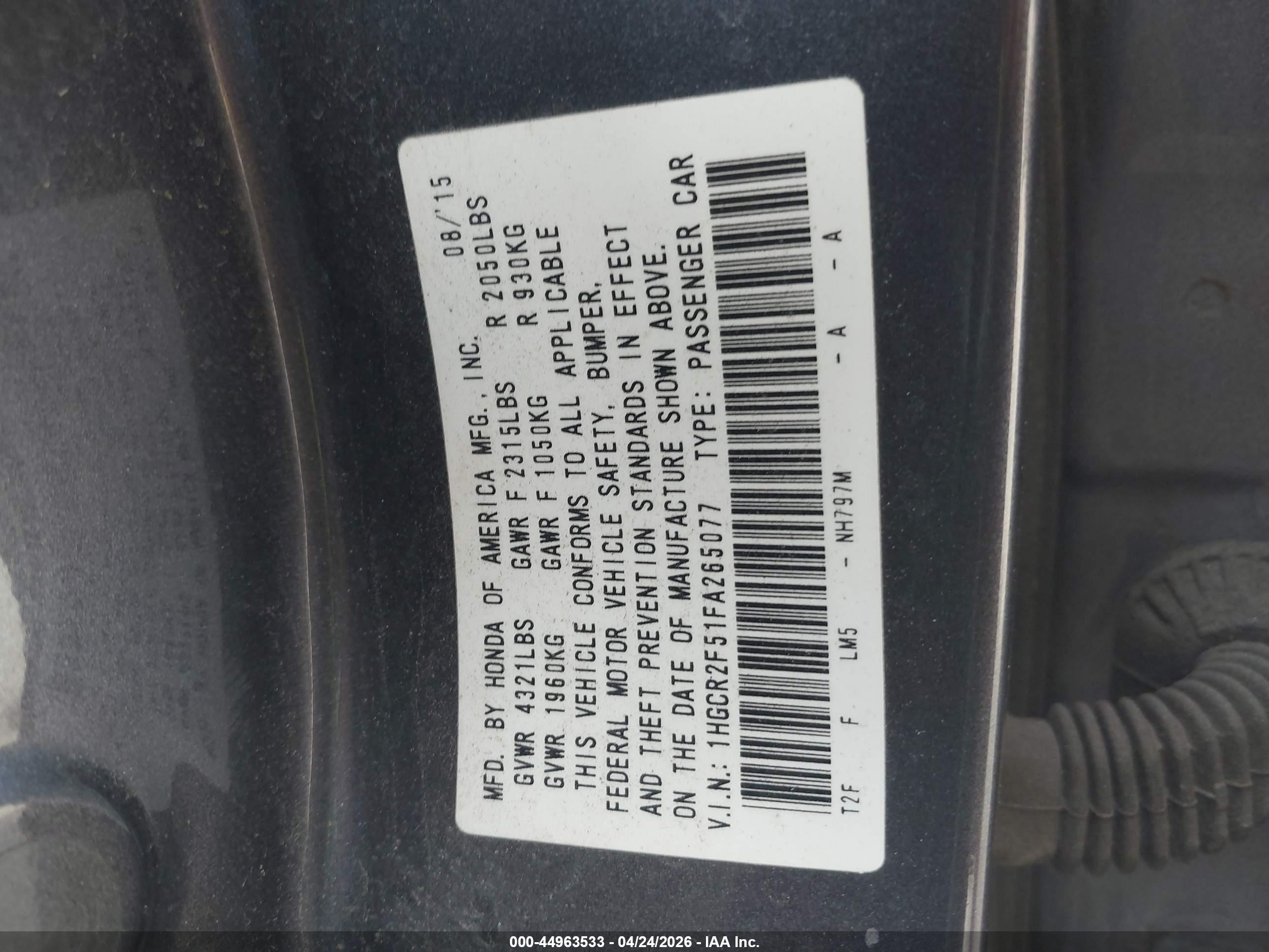 HONDA ACCORD image 9
