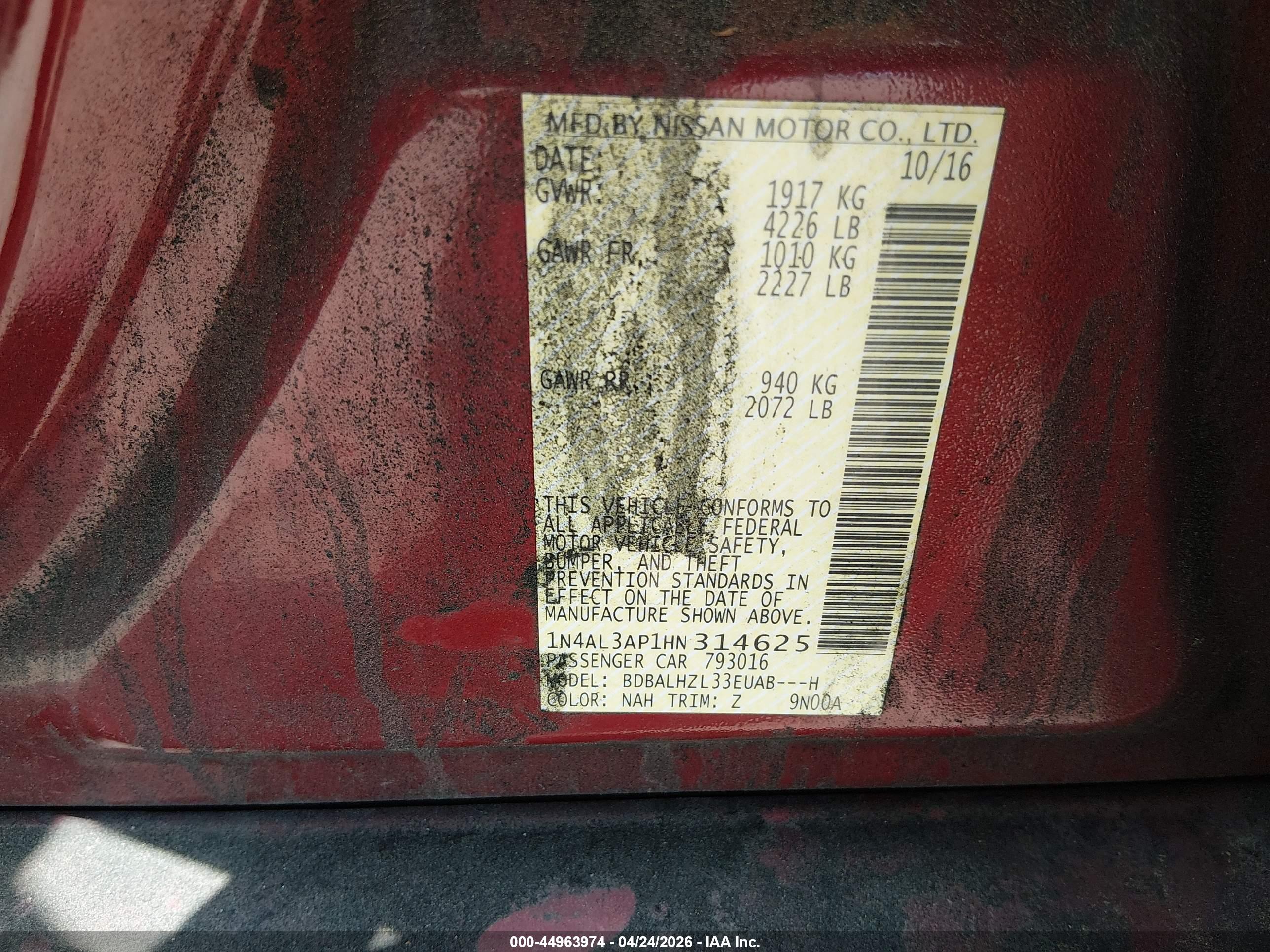 NISSAN ALTIMA image 9