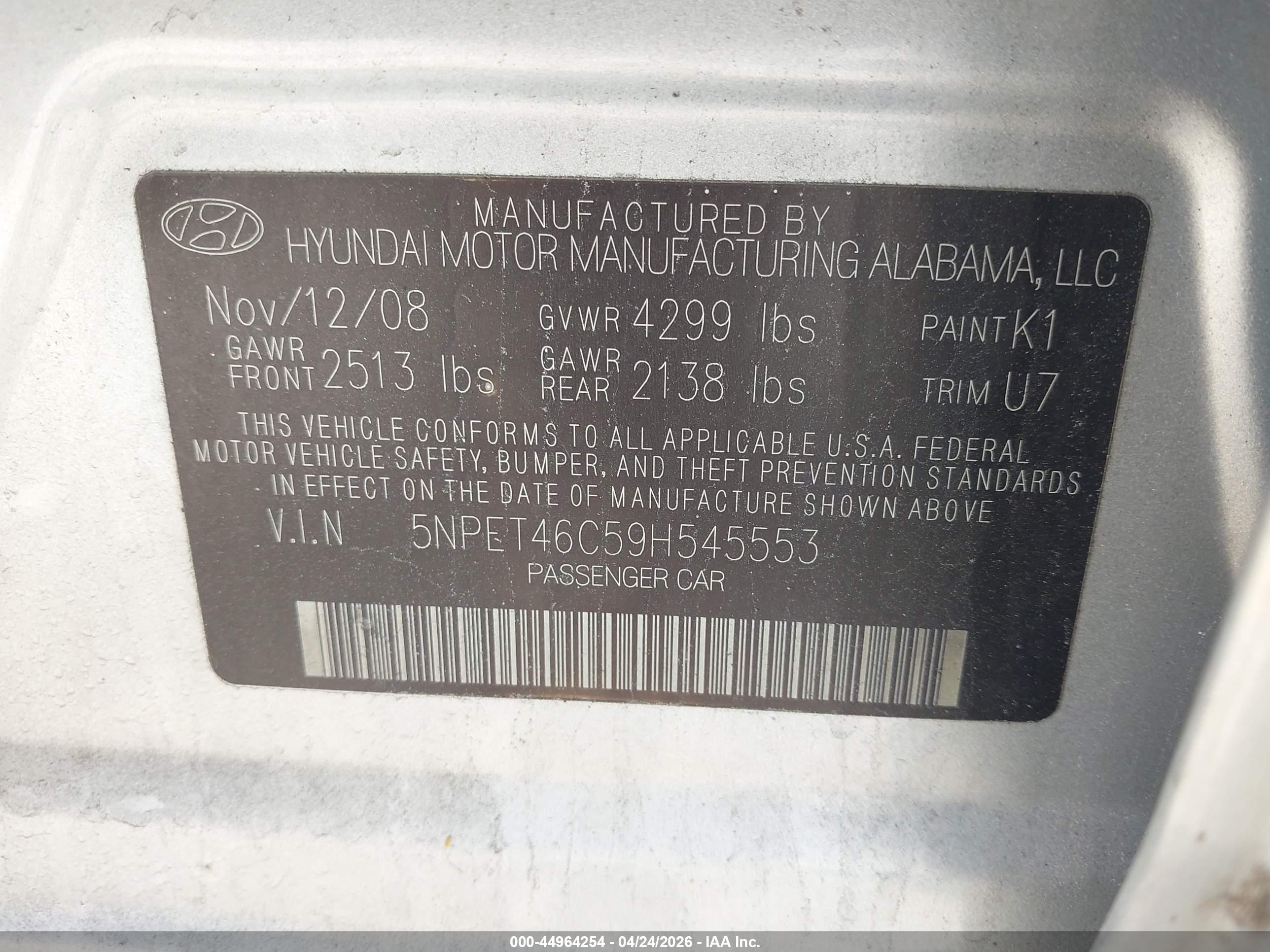 HYUNDAI SONATA image 9