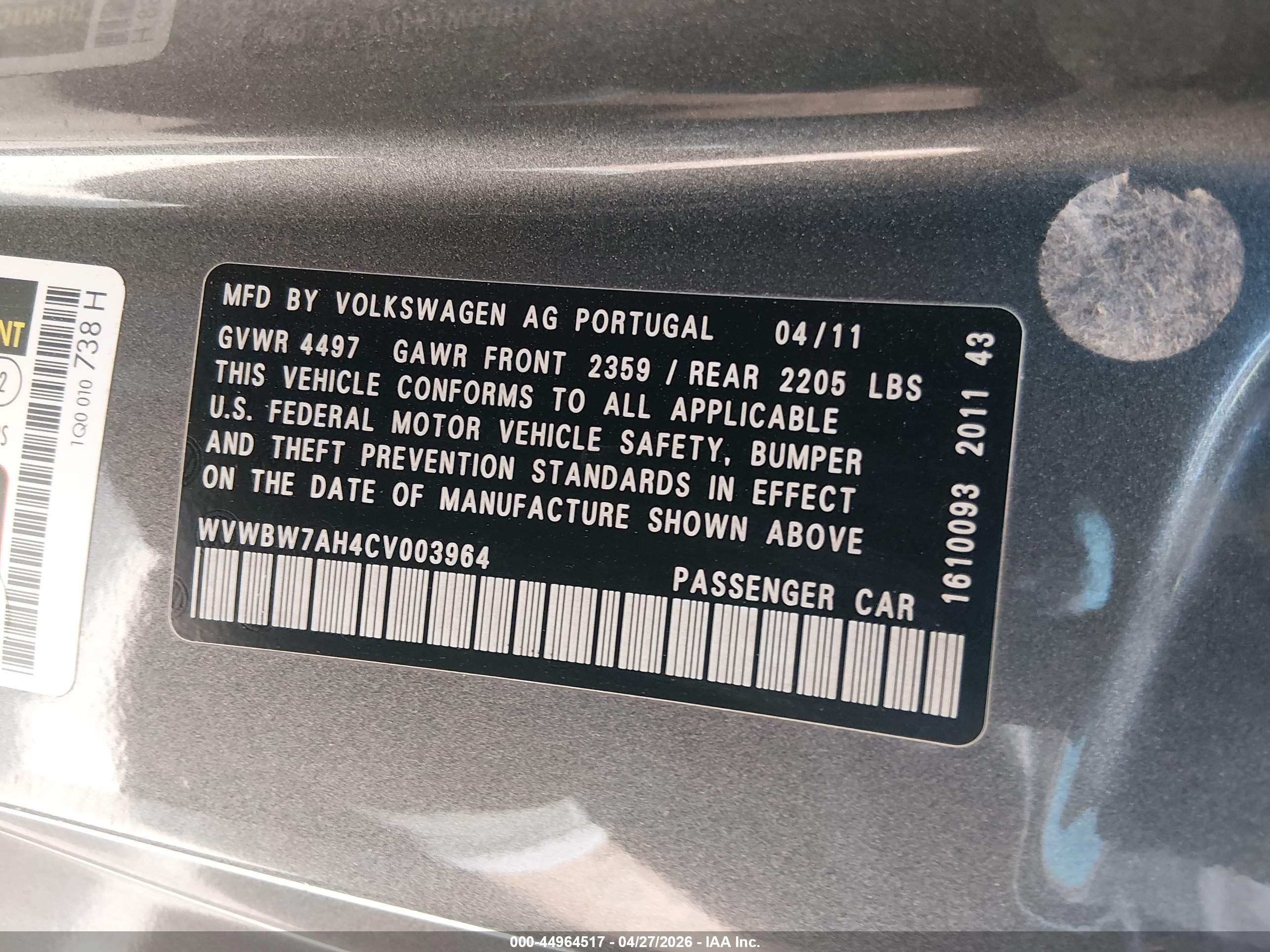 VOLKSWAGEN EOS image 9