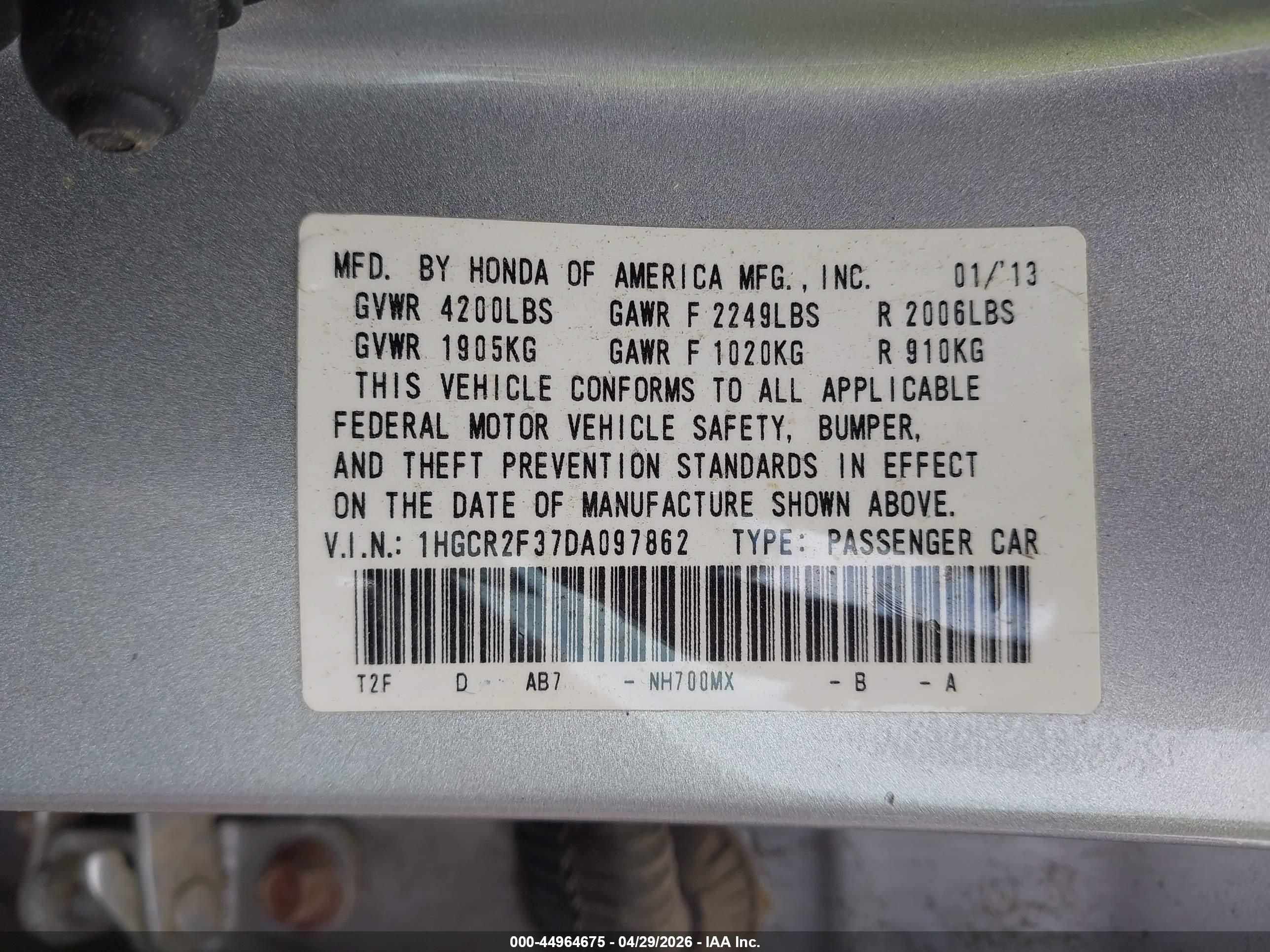 HONDA ACCORD image 9